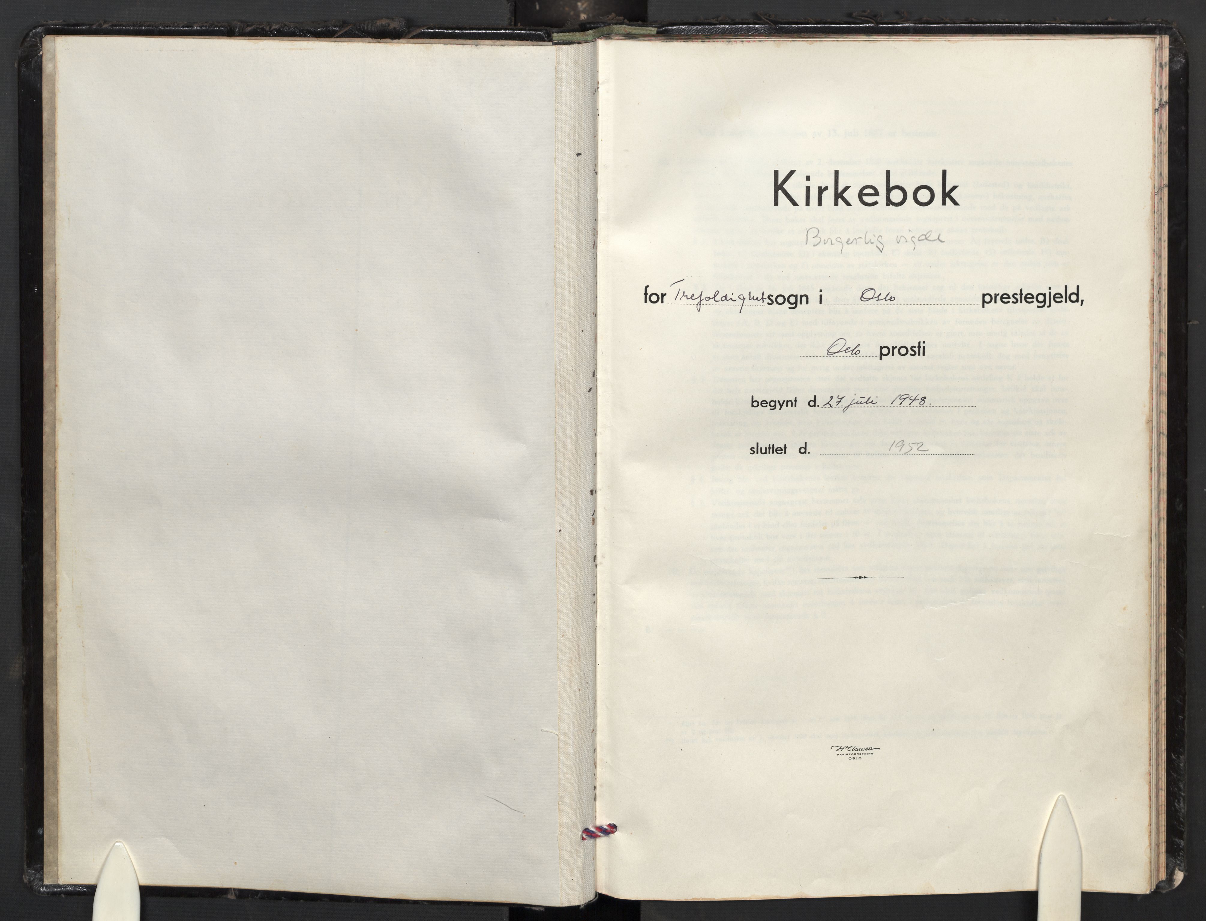 Trefoldighet prestekontor Kirkebøker, SAO/A-10882/F/Fg/L0004: Parish register (official) no. VII 4, 1948-1952