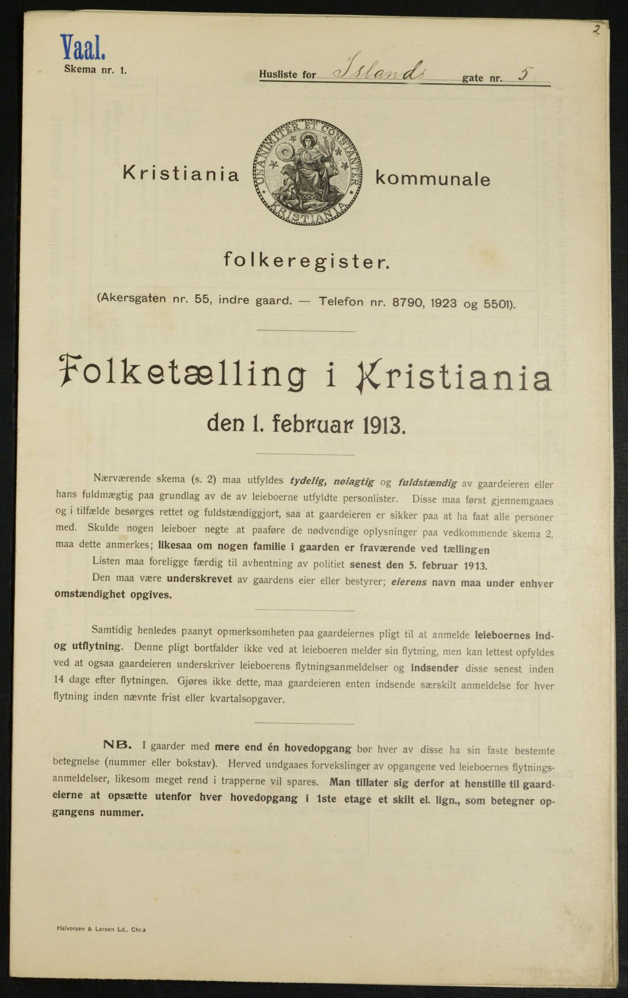 OBA, Municipal Census 1913 for Kristiania, 1913, p. 44289