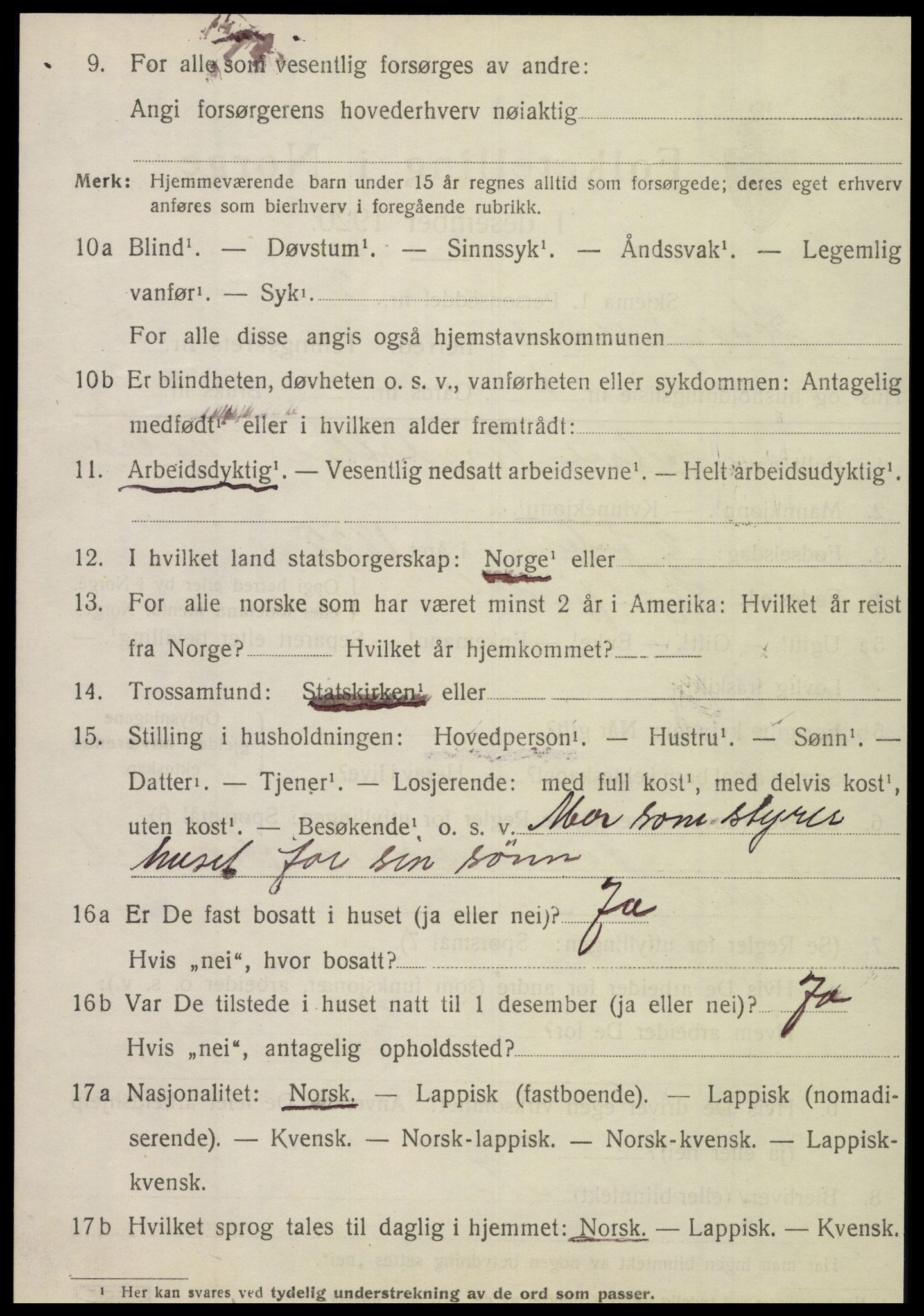 SAT, 1920 census for Hattfjelldal, 1920, p. 549