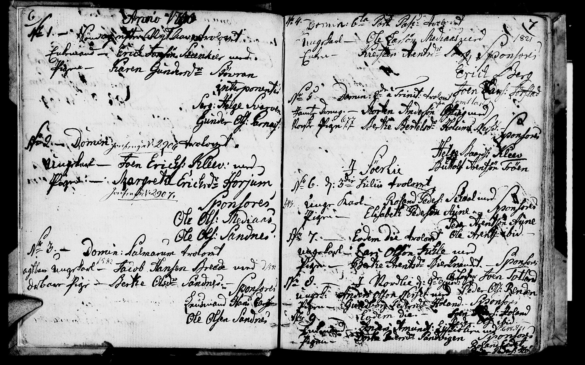 Ministerialprotokoller, klokkerbøker og fødselsregistre - Nord-Trøndelag, AV/SAT-A-1458/749/L0468: Parish register (official) no. 749A02, 1787-1817, p. 6-7