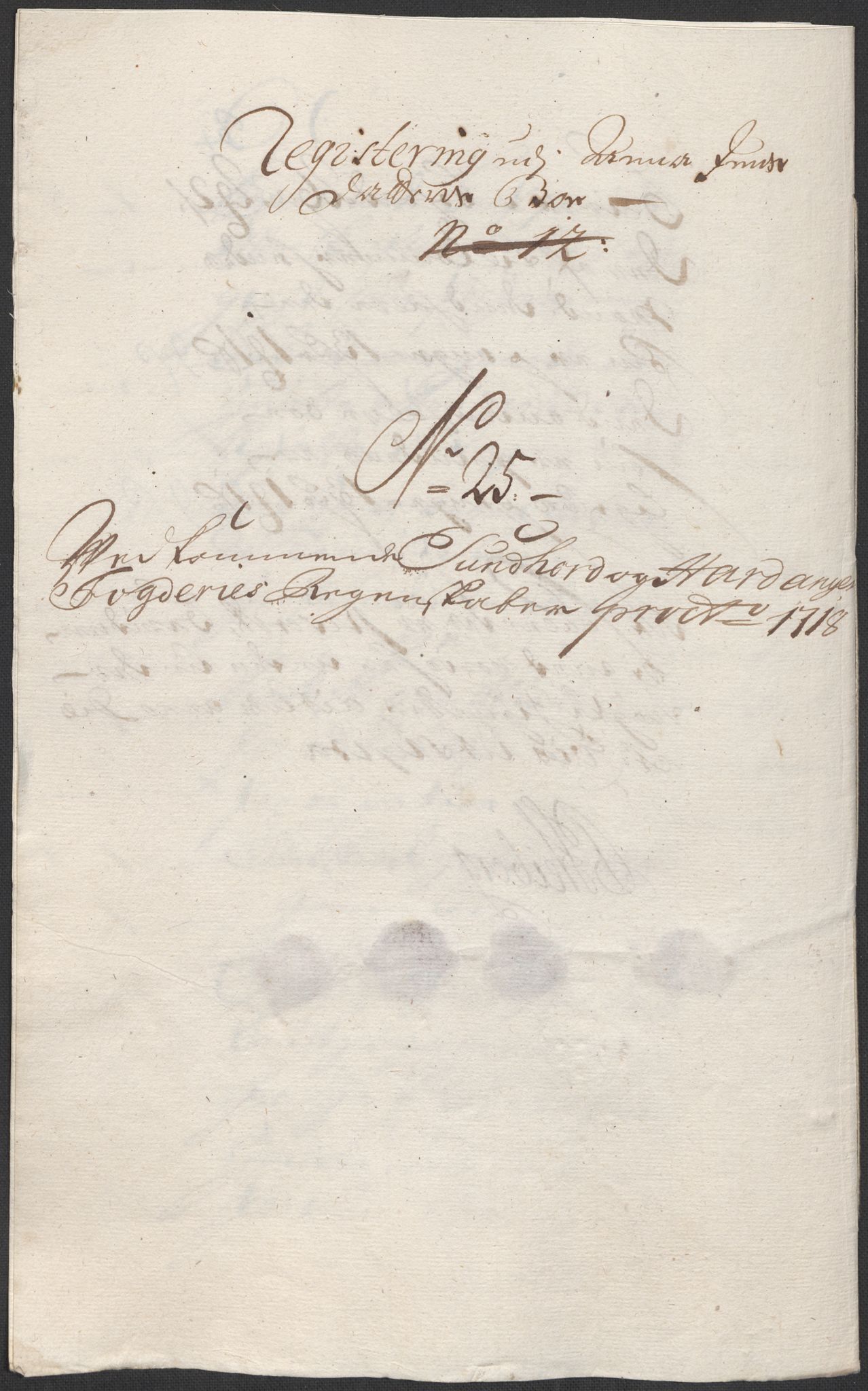 Rentekammeret inntil 1814, Reviderte regnskaper, Fogderegnskap, RA/EA-4092/R48/L2995: Fogderegnskap Sunnhordland og Hardanger, 1718, p. 153