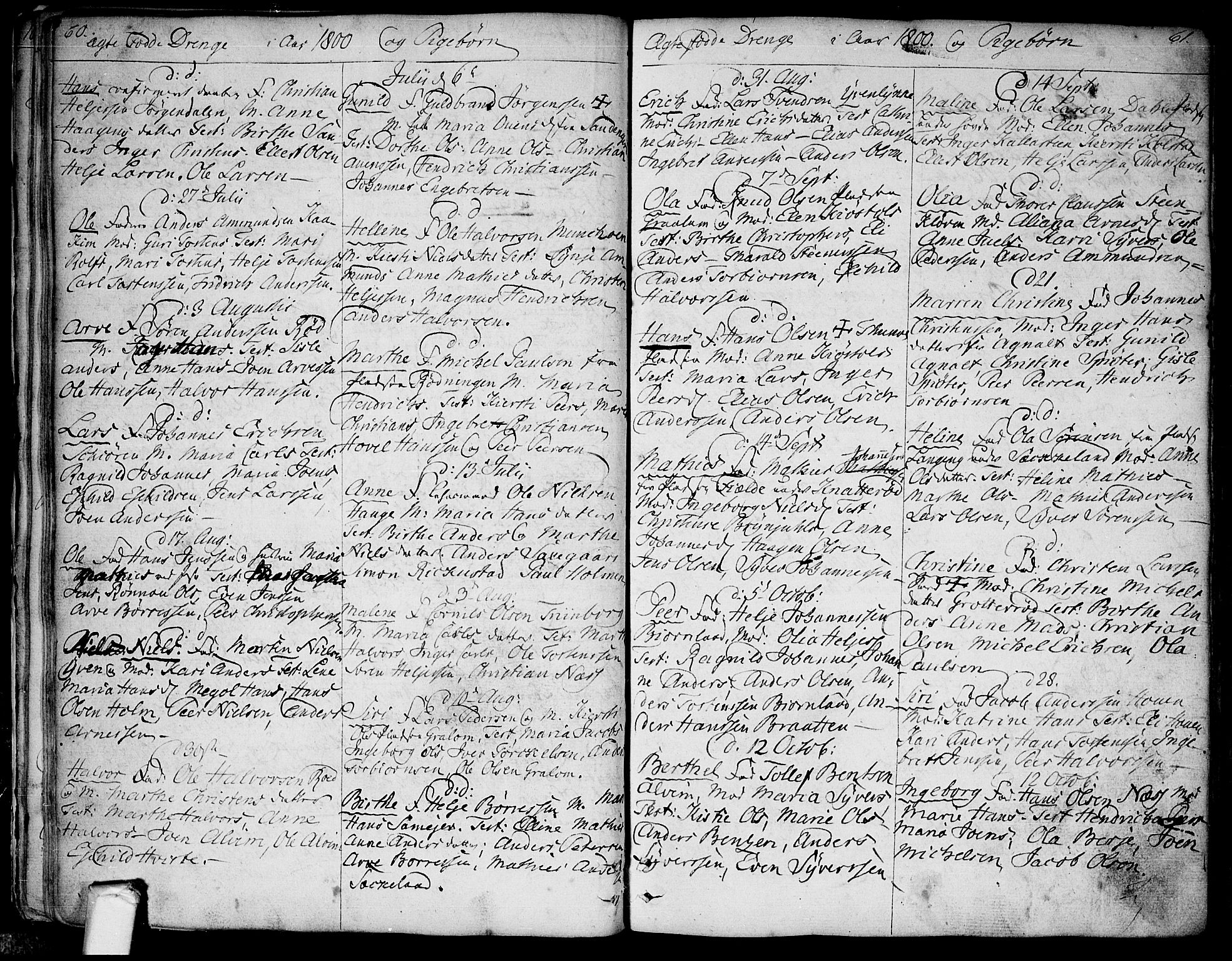 Tune prestekontor Kirkebøker, AV/SAO-A-2007/F/Fa/L0004: Parish register (official) no. 4, 1797-1815, p. 60-61