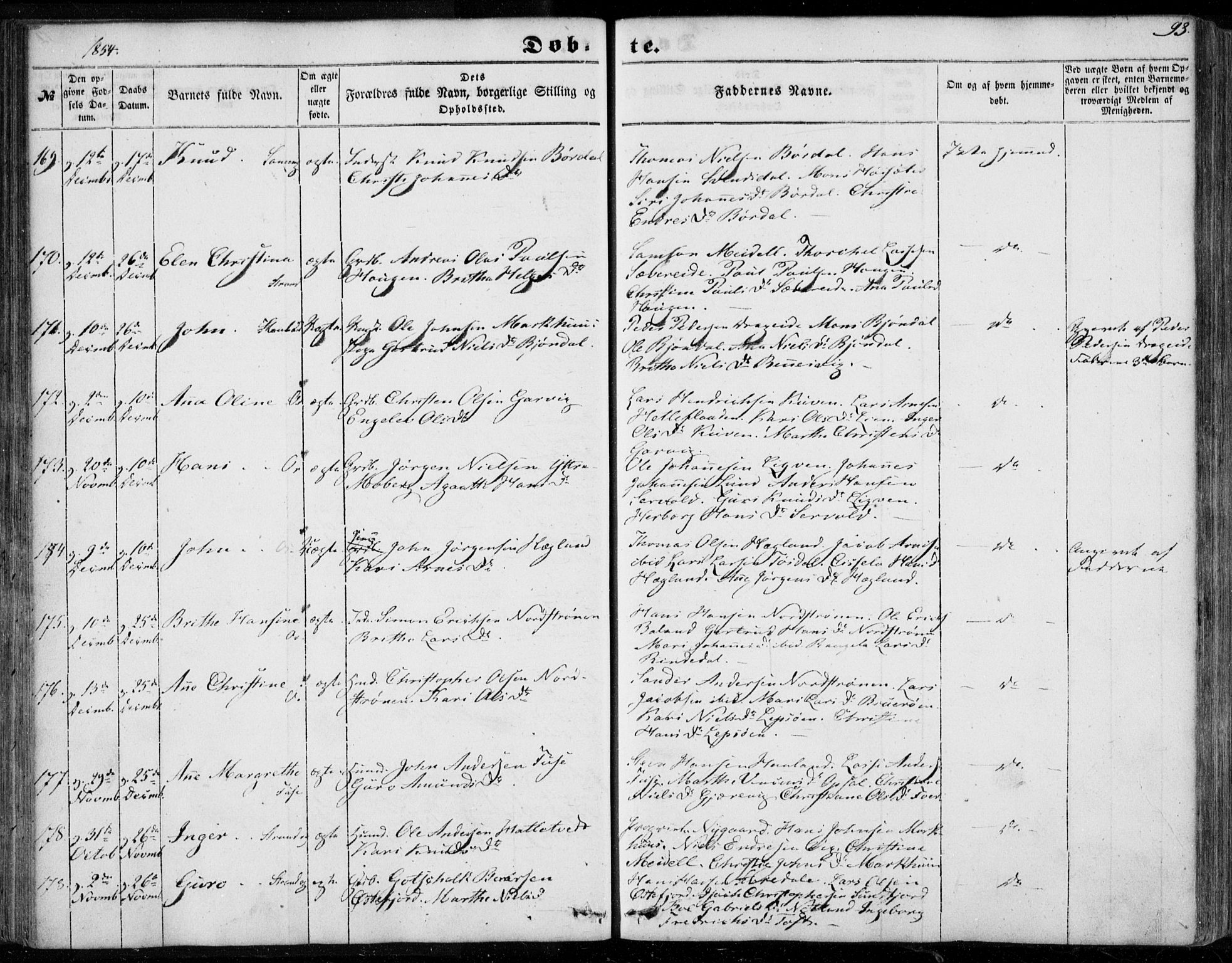 Os sokneprestembete, AV/SAB-A-99929: Parish register (official) no. A 16, 1851-1859, p. 93