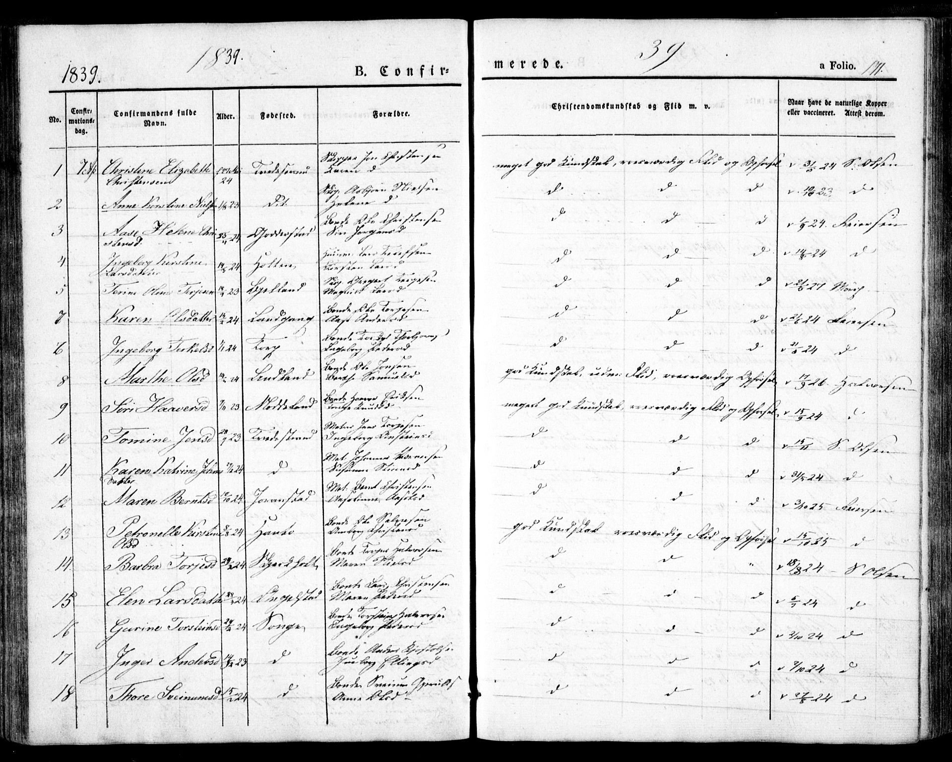 Holt sokneprestkontor, AV/SAK-1111-0021/F/Fa/L0007: Parish register (official) no. A 7, 1836-1848, p. 171