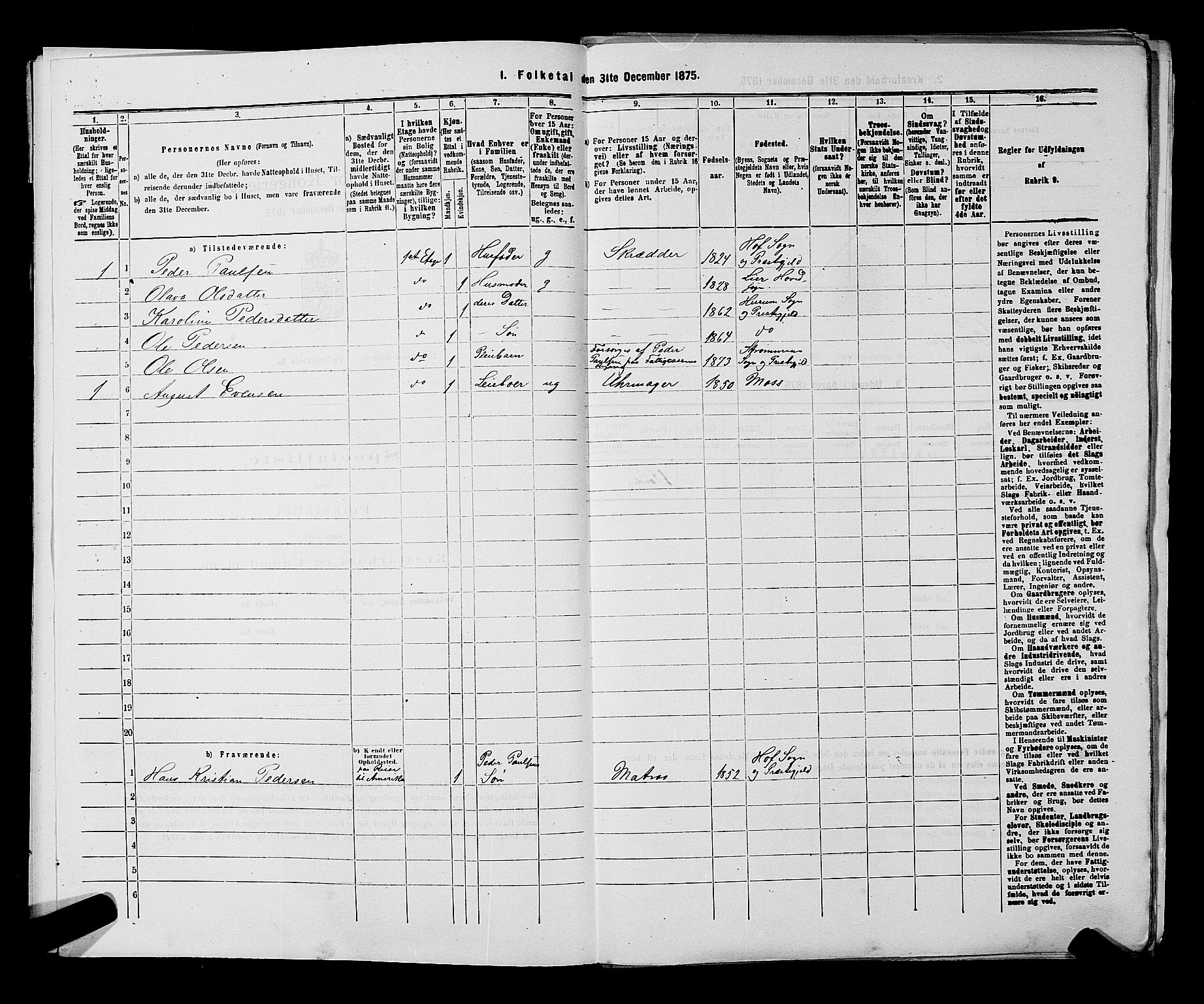 SAKO, 1875 census for 0603B Hurum/Holmsbu, 1875, p. 18