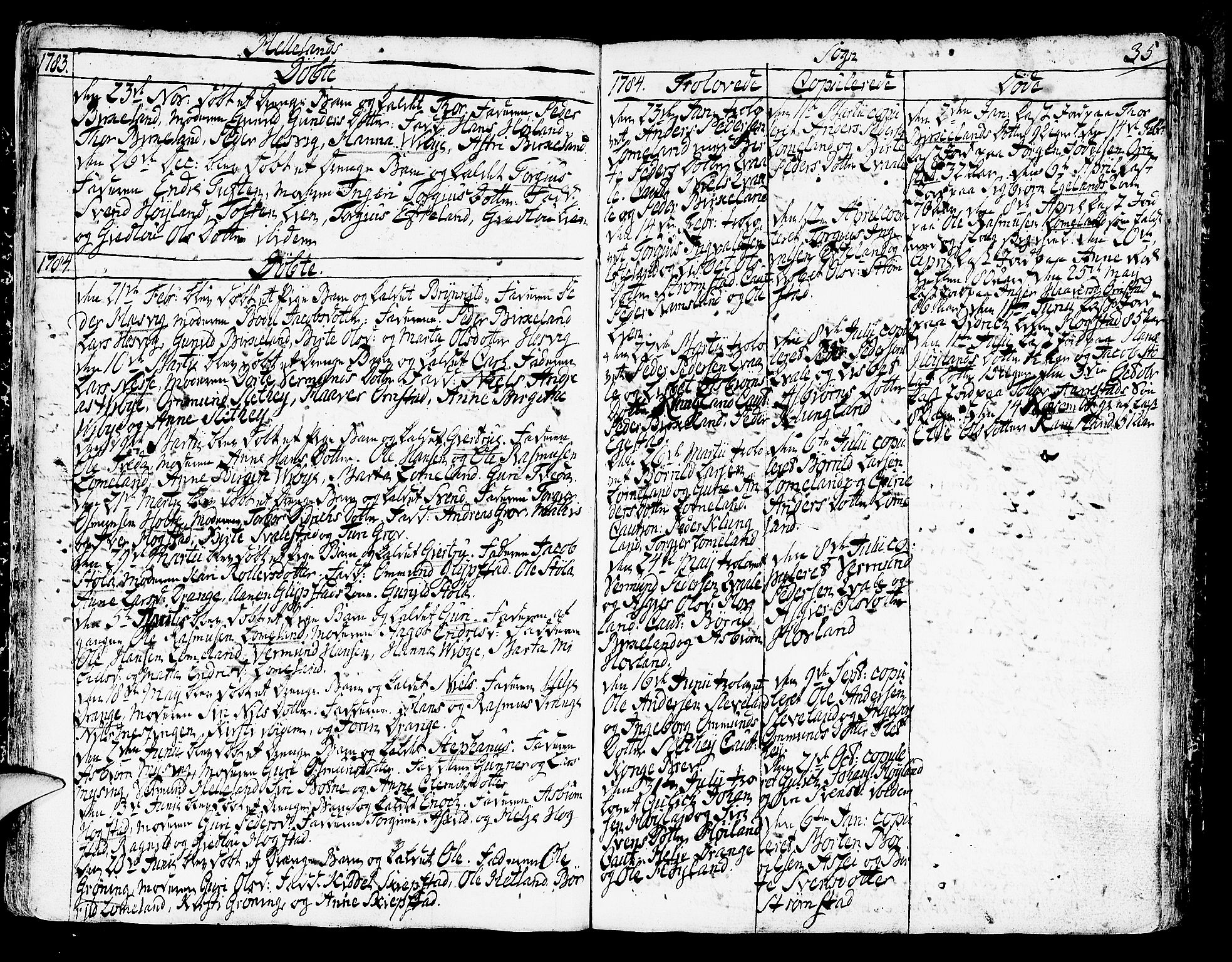 Helleland sokneprestkontor, AV/SAST-A-101810: Parish register (official) no. A 2 /1, 1762-1791, p. 35