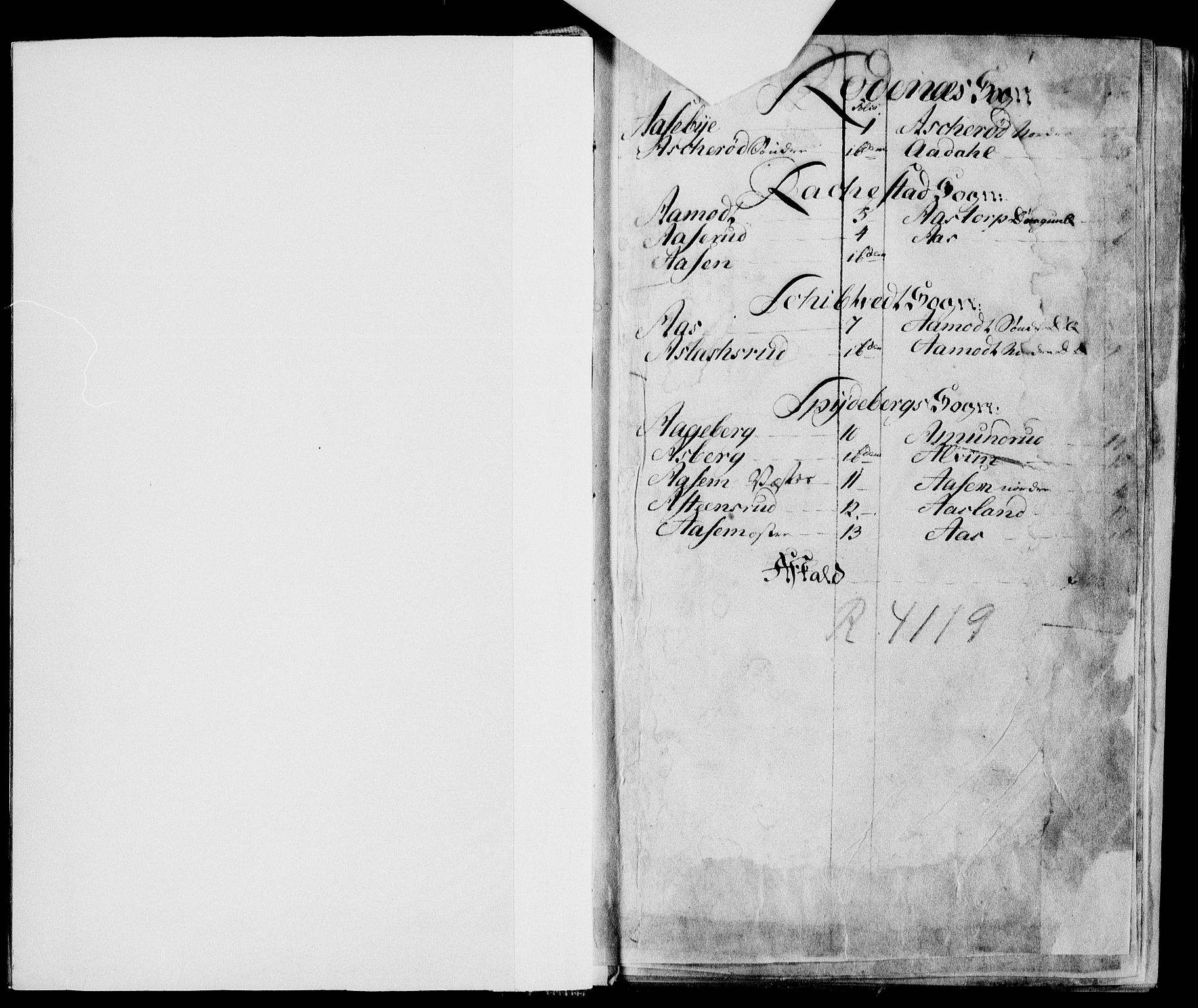 Rakkestad sorenskriveri, SAO/A-10686/G/Ga/Gaa/L0002: Mortgage register no. I 2, 1735-1851, p. 1