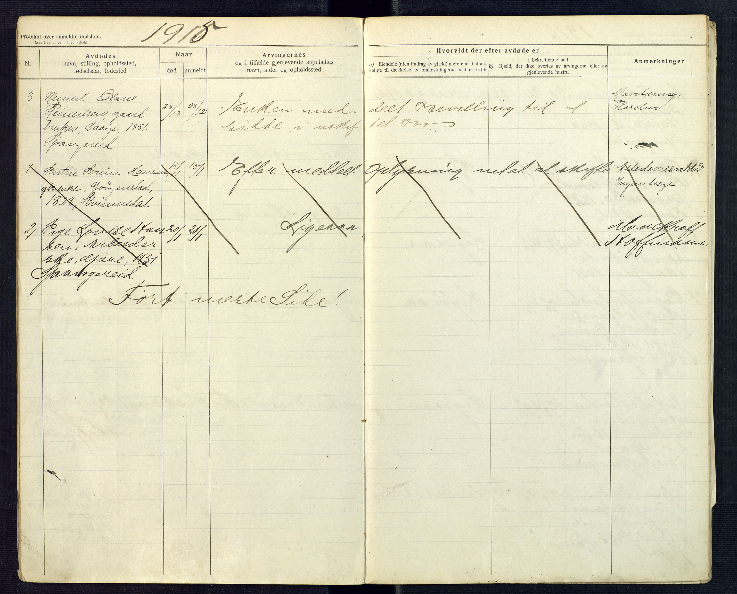 Mandal sorenskriveri, AV/SAK-1221-0005/001/H/Ha/L0018: Dødsfall Spangereid nr 17, 1912-1918