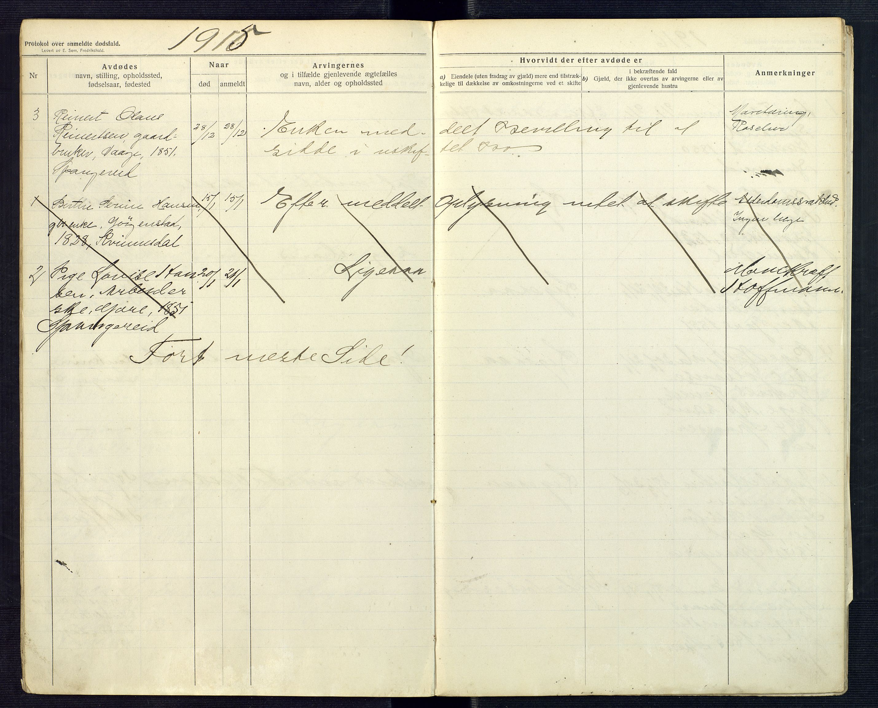 Mandal sorenskriveri, SAK/1221-0005/001/H/Ha/L0018: Dødsfall Spangereid nr 17, 1912-1918