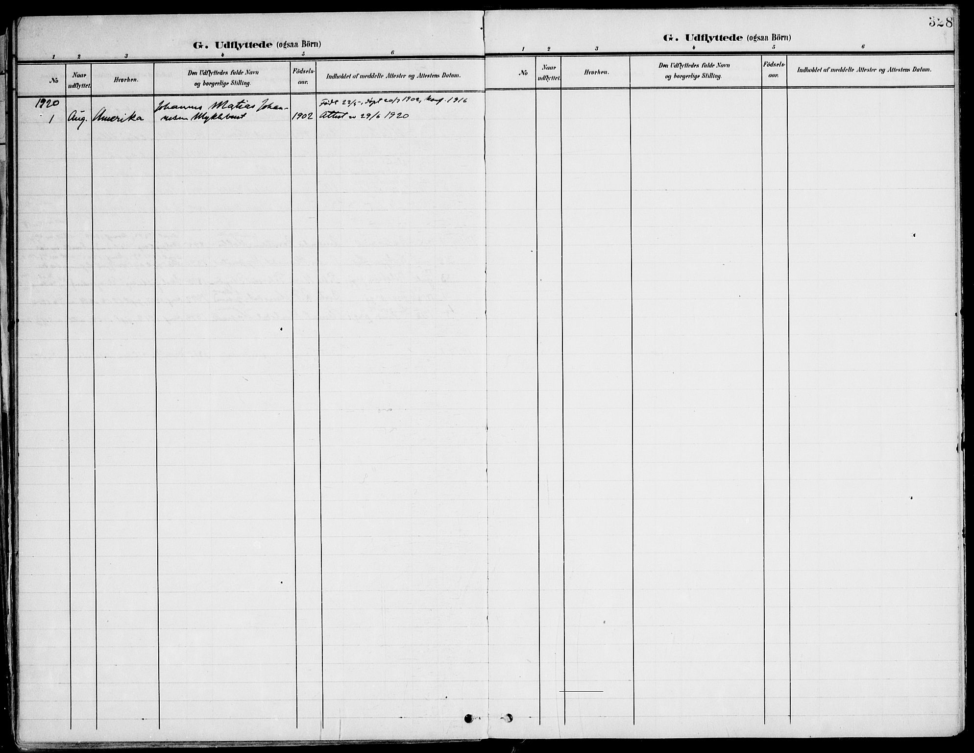 Ministerialprotokoller, klokkerbøker og fødselsregistre - Møre og Romsdal, SAT/A-1454/507/L0075: Parish register (official) no. 507A10, 1901-1920, p. 328