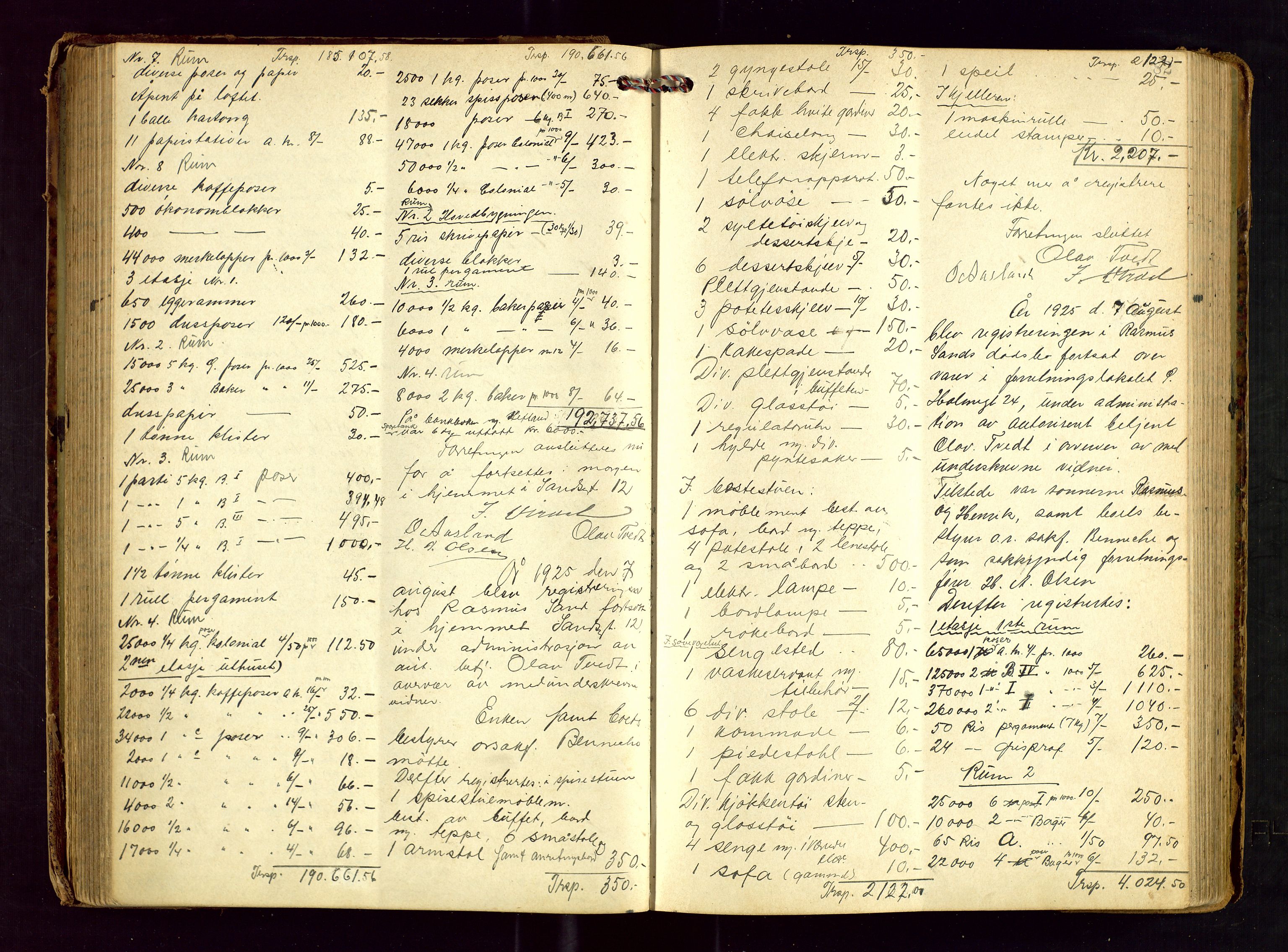 Stavanger skifteforvalter, AV/SAST-A-101412/001/5/53/533BA/L0004: Registreringsprotokoll, 1923-1930, p. 81b-82a