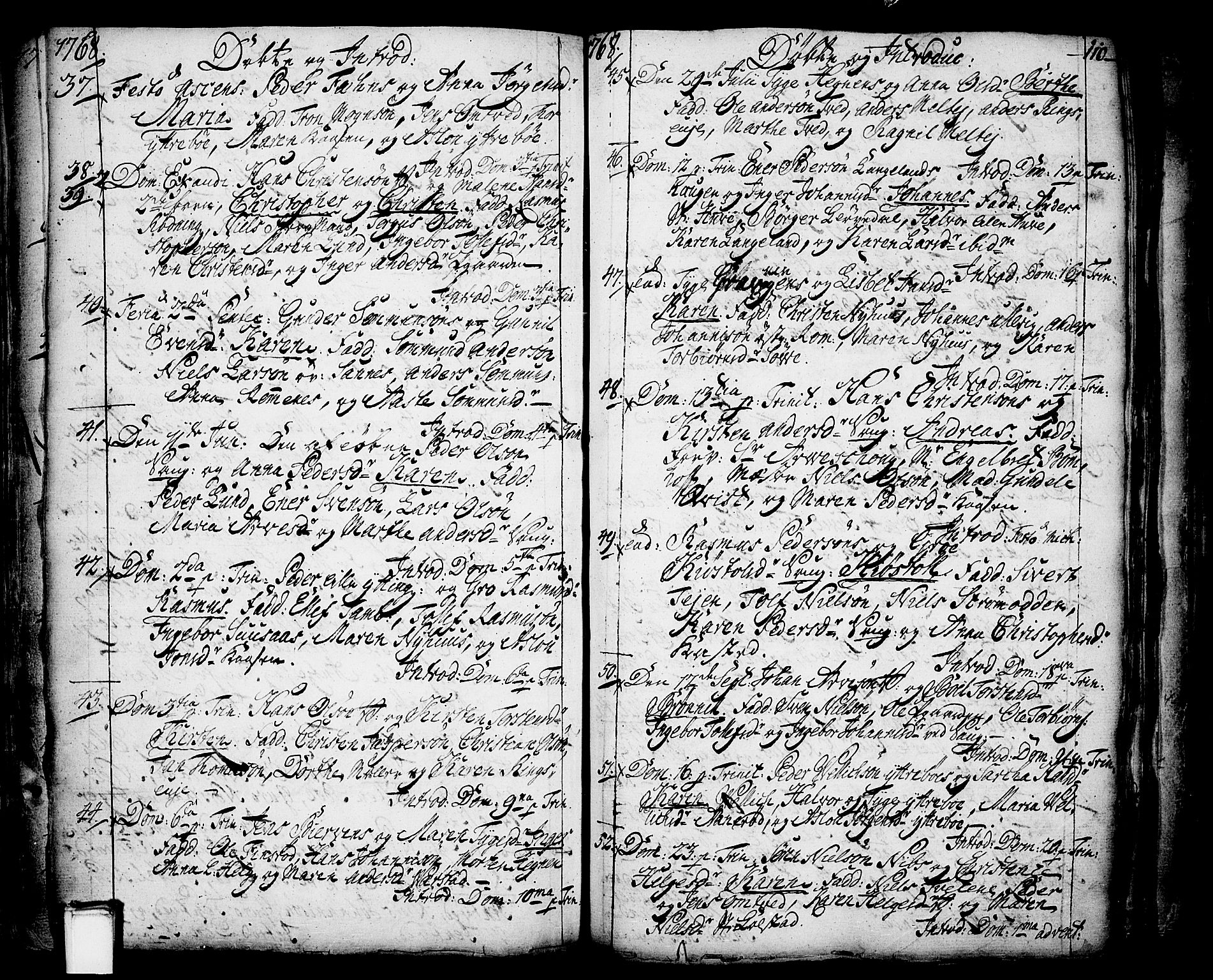 Holla kirkebøker, SAKO/A-272/F/Fa/L0001: Parish register (official) no. 1, 1717-1779, p. 110