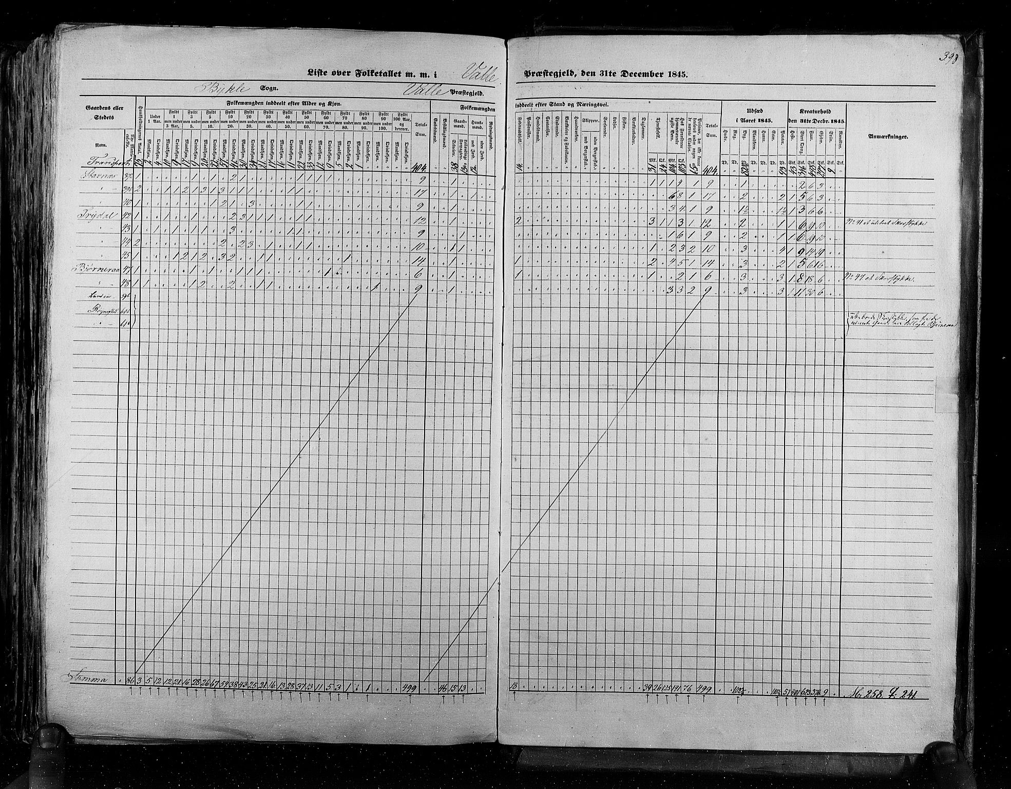 RA, Census 1845, vol. 5: Bratsberg amt og Nedenes og Råbyggelaget amt, 1845, p. 398