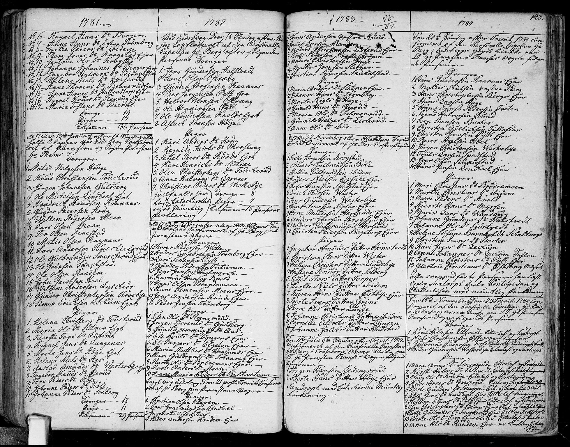 Eidsberg prestekontor Kirkebøker, SAO/A-10905/F/Fa/L0004: Parish register (official) no. I 4, 1759-1788, p. 143