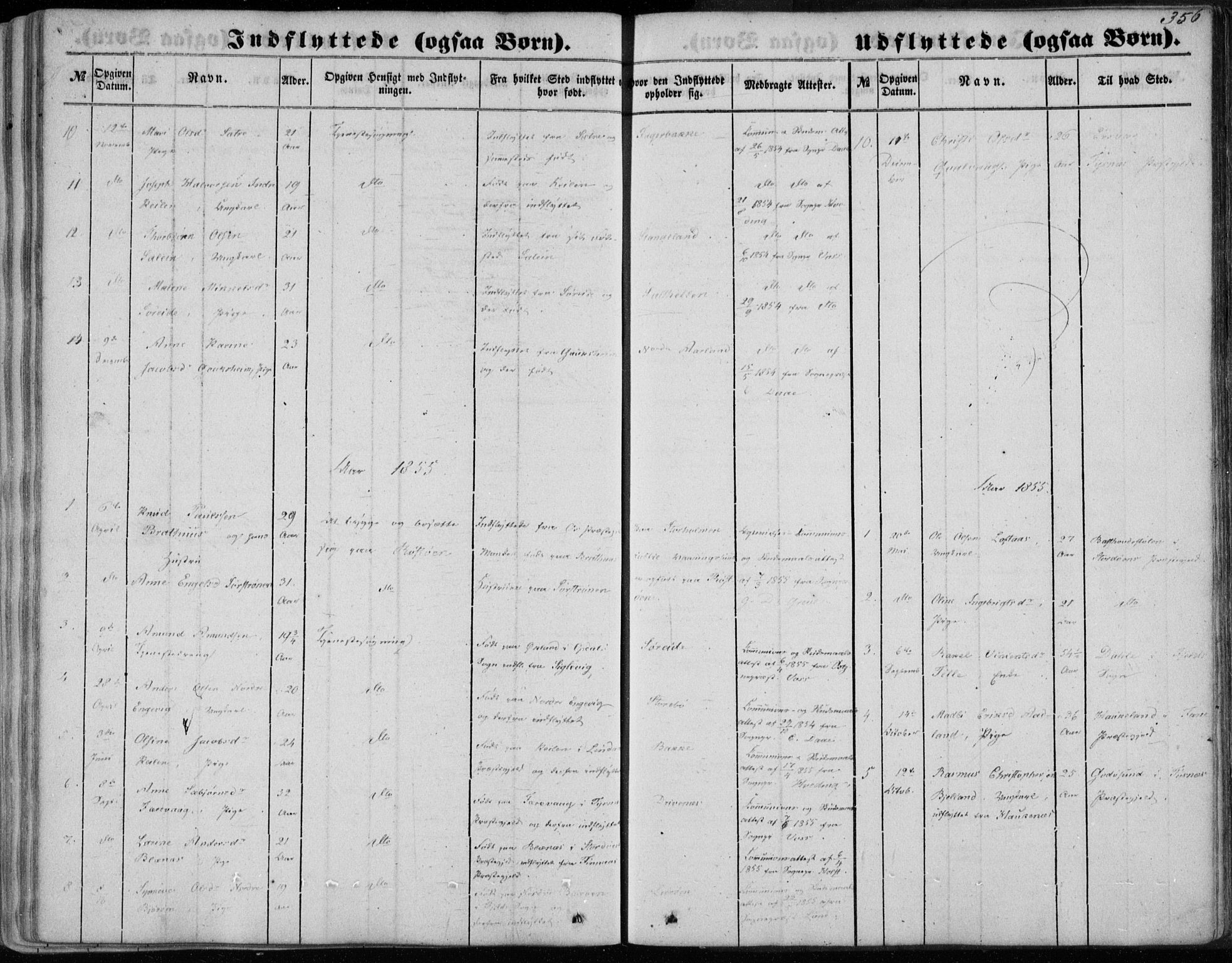 Sund sokneprestembete, AV/SAB-A-99930: Parish register (official) no. A 14, 1850-1866, p. 356