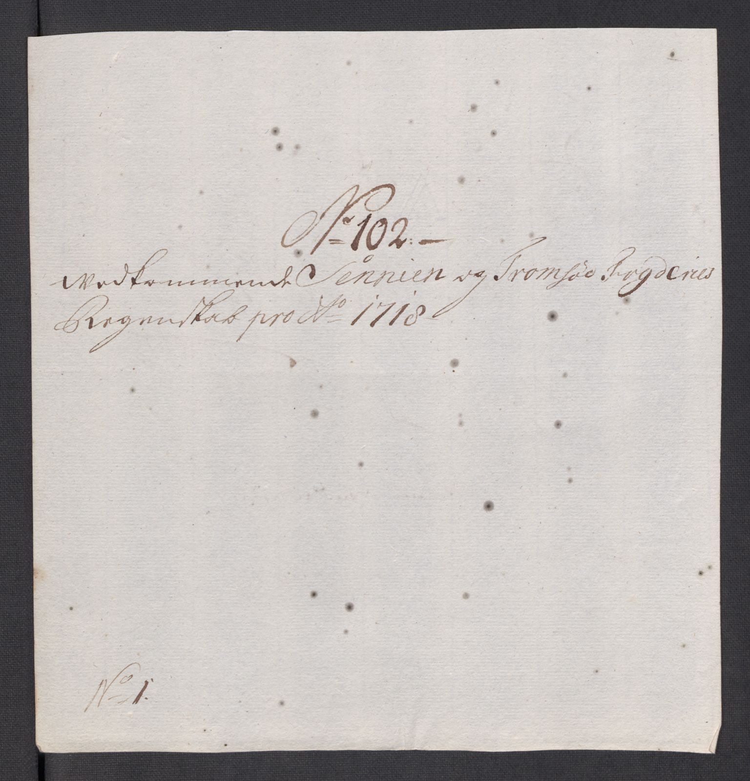 Rentekammeret inntil 1814, Reviderte regnskaper, Fogderegnskap, AV/RA-EA-4092/R68/L4764: Fogderegnskap Senja og Troms, 1718, p. 422