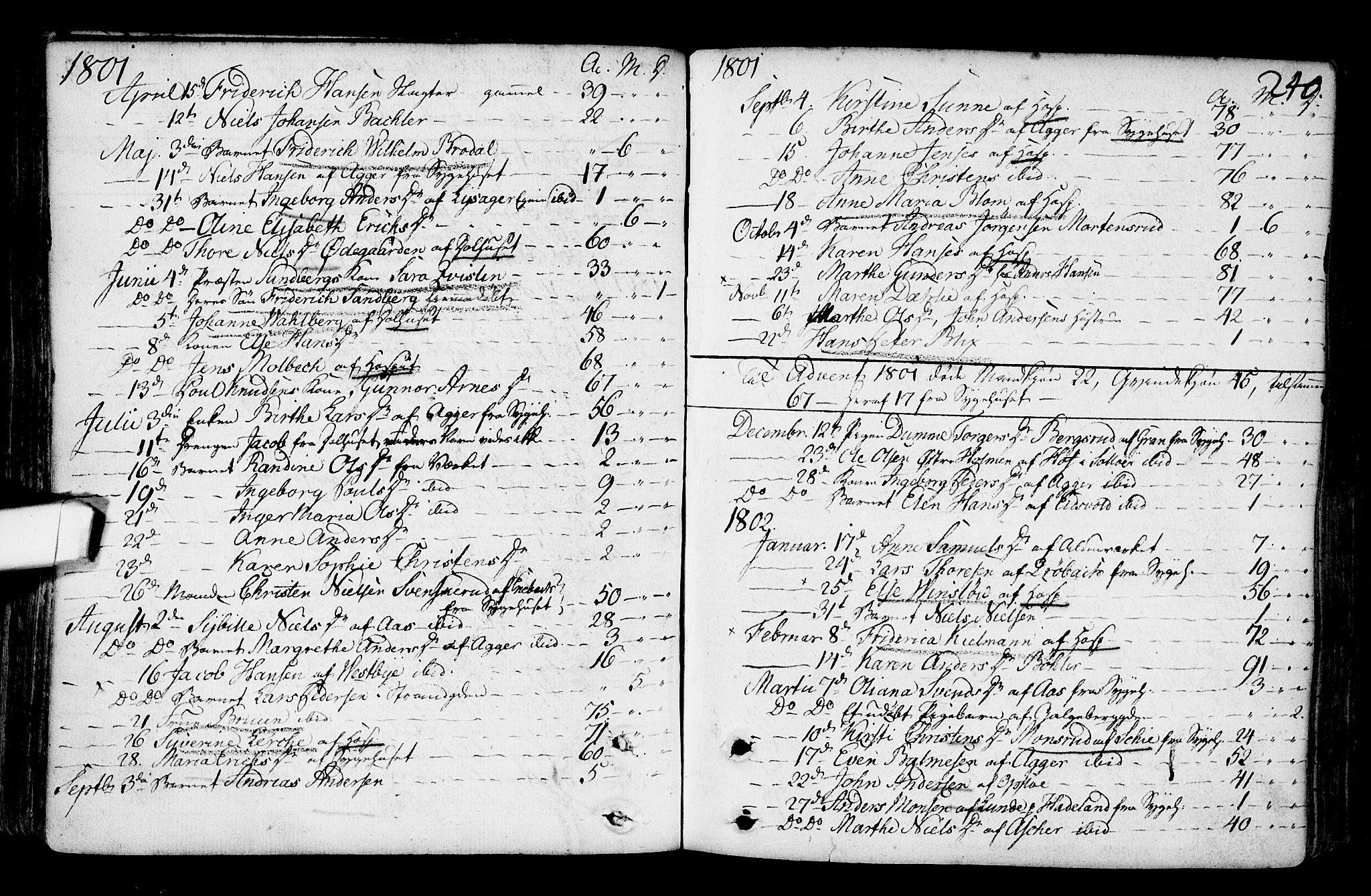 Gamlebyen prestekontor Kirkebøker, SAO/A-10884/F/Fa/L0001: Parish register (official) no. 1, 1734-1818, p. 240