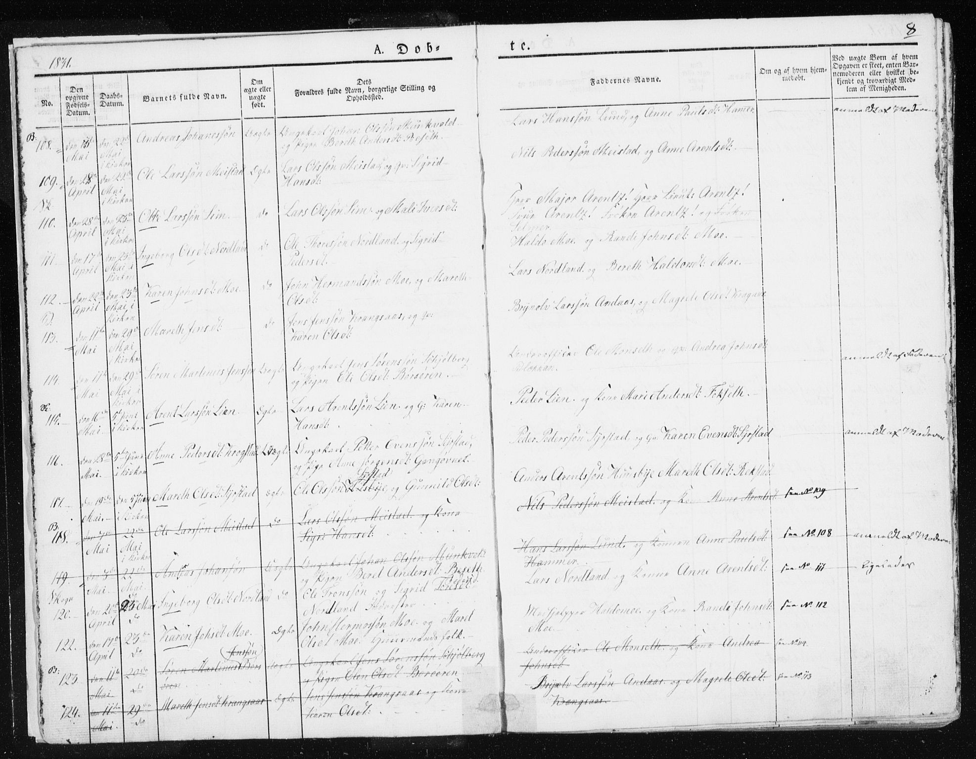 Ministerialprotokoller, klokkerbøker og fødselsregistre - Sør-Trøndelag, AV/SAT-A-1456/665/L0771: Parish register (official) no. 665A06, 1830-1856, p. 8