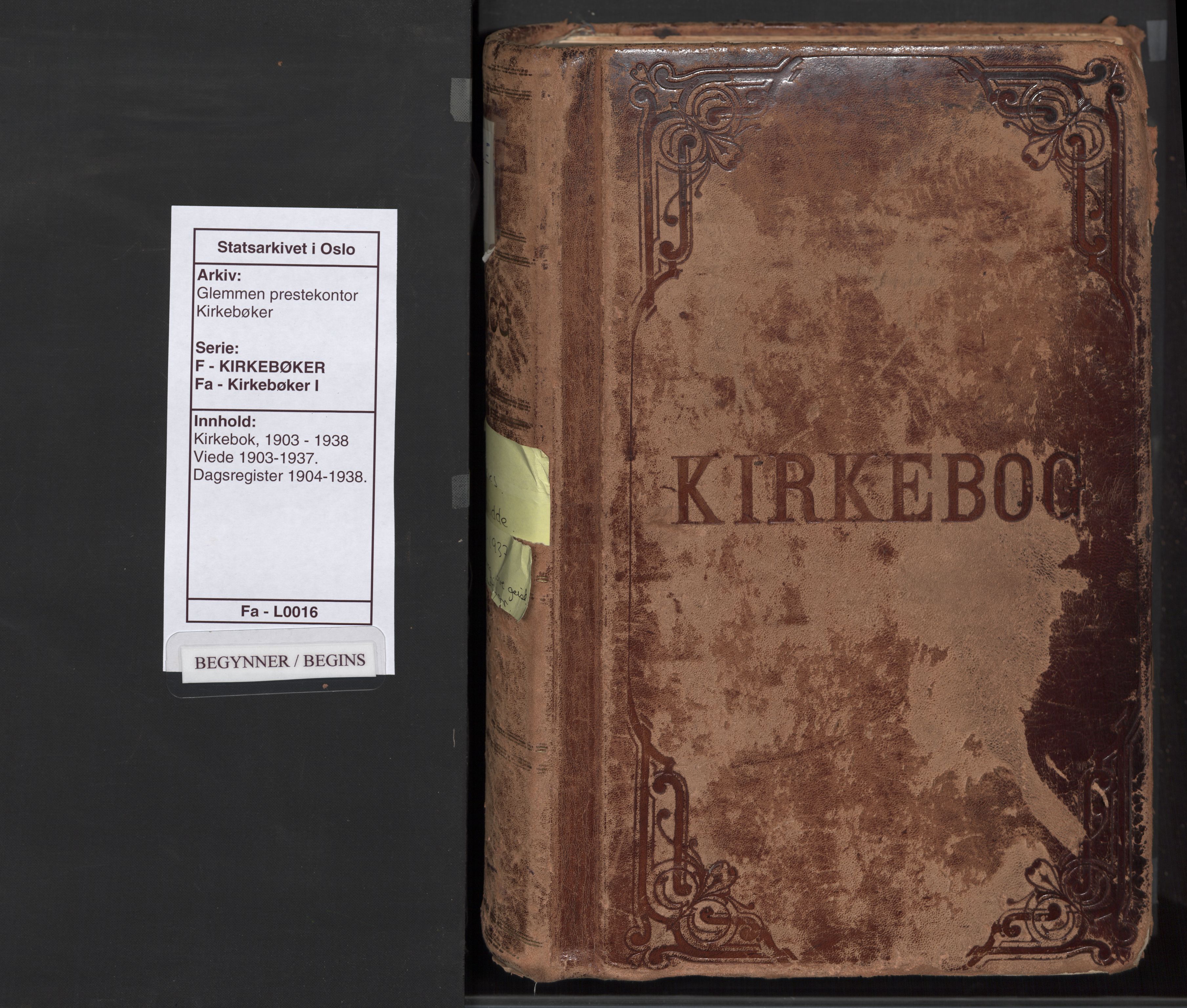 Glemmen prestekontor Kirkebøker, AV/SAO-A-10908/F/Fa/L0016: Parish register (official) no. 16, 1903-1937