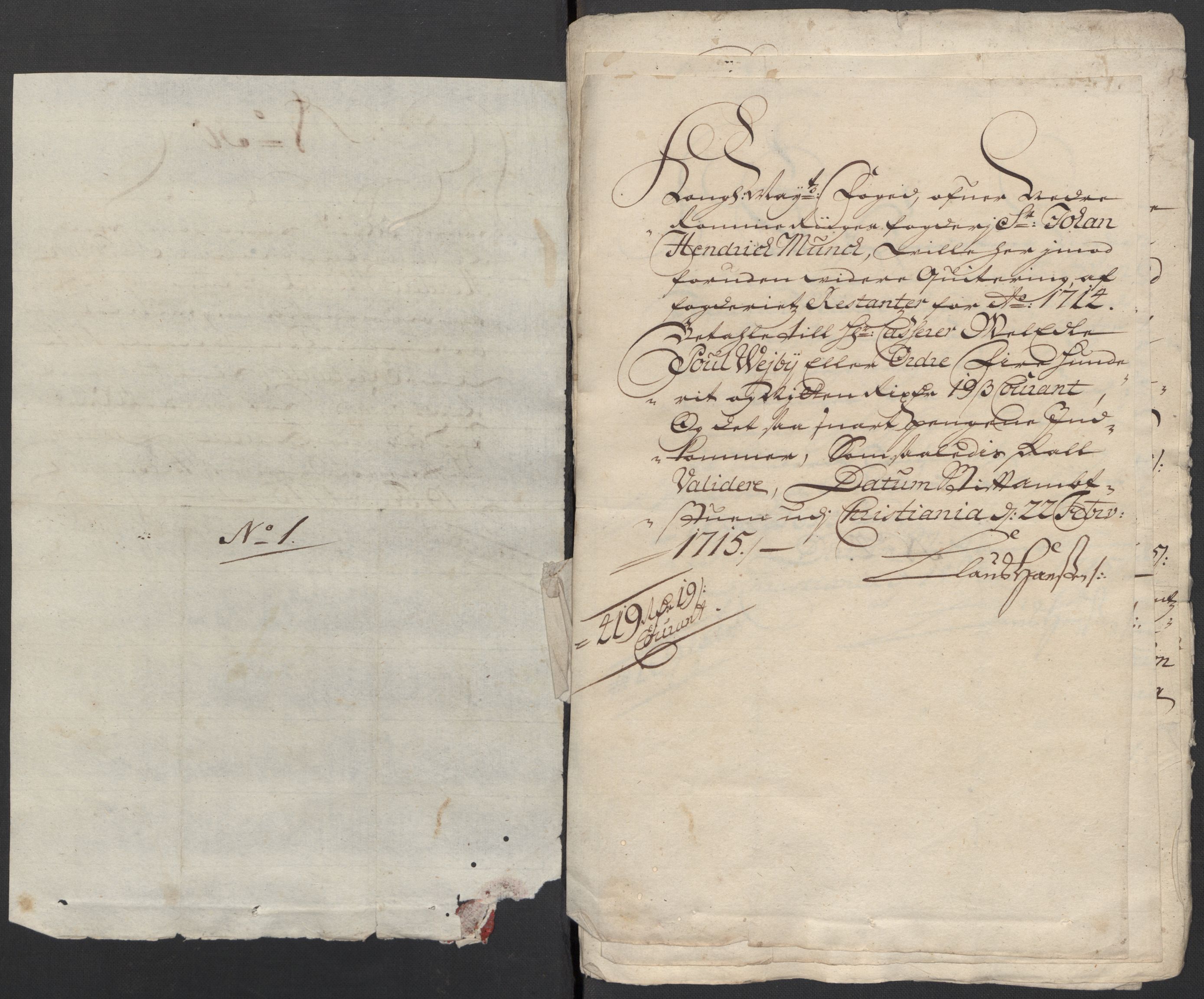 Rentekammeret inntil 1814, Reviderte regnskaper, Fogderegnskap, AV/RA-EA-4092/R11/L0597: Fogderegnskap Nedre Romerike, 1715, p. 268