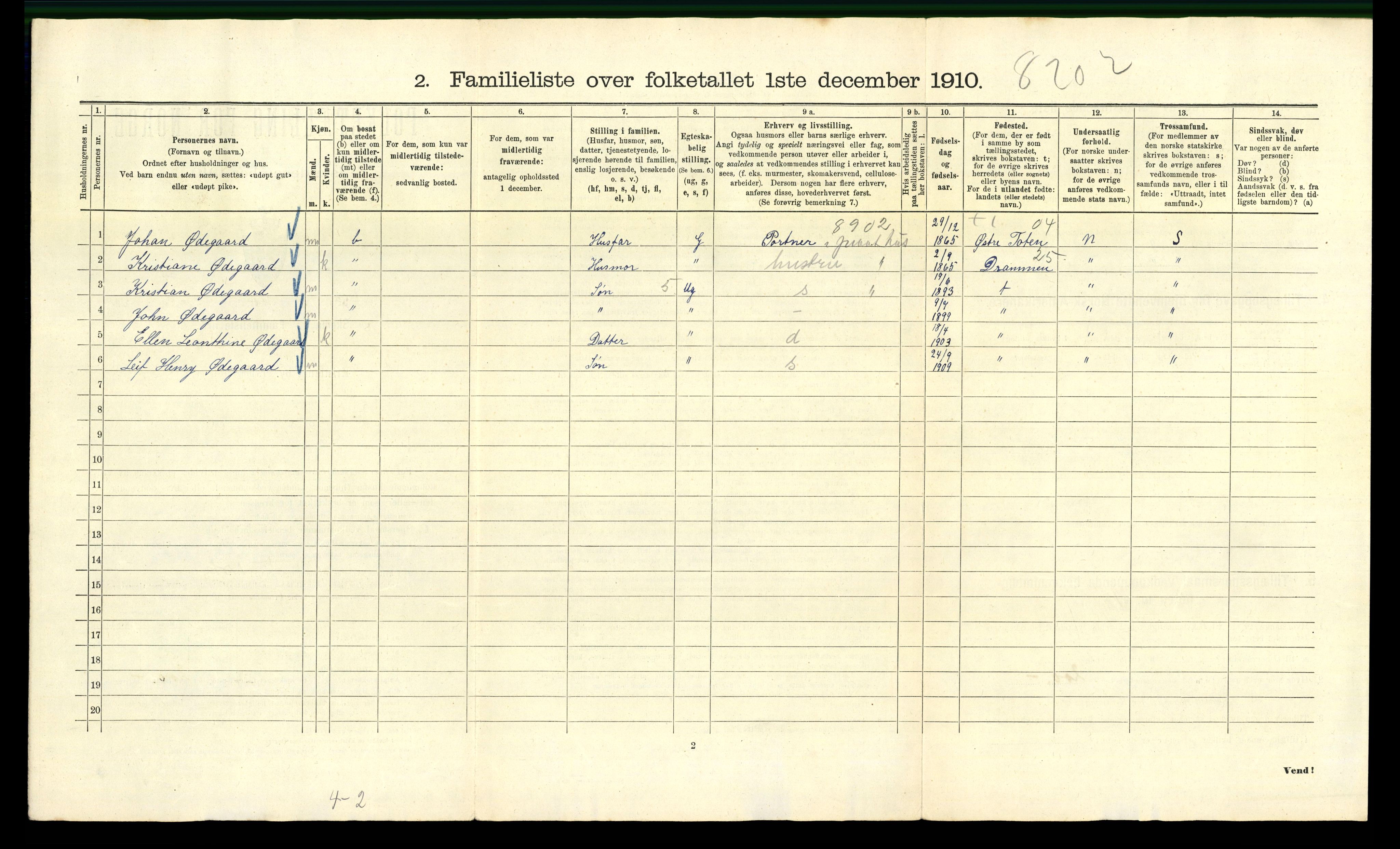 RA, 1910 census for Kristiania, 1910, p. 95224