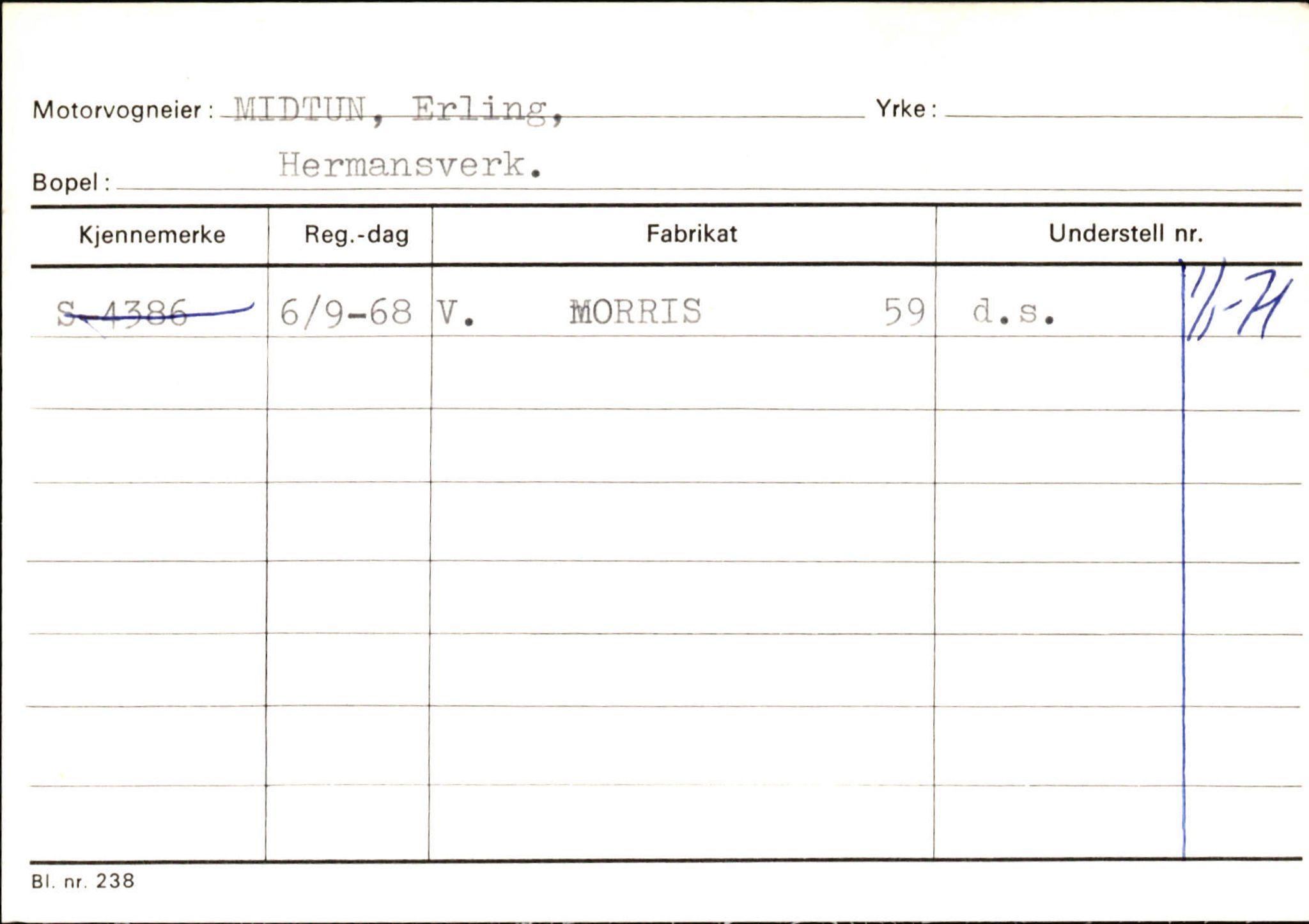 Statens vegvesen, Sogn og Fjordane vegkontor, AV/SAB-A-5301/4/F/L0126: Eigarregister Fjaler M-Å. Leikanger A-Å, 1945-1975, p. 1776