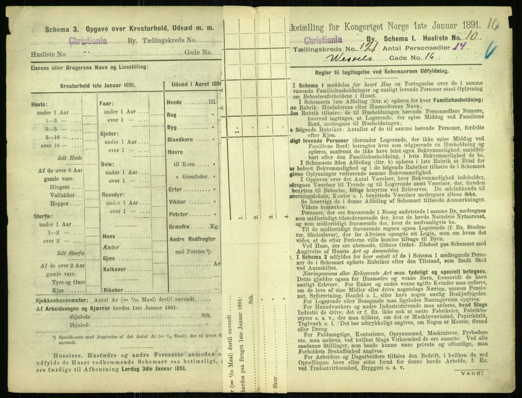 RA, 1891 census for 0301 Kristiania, 1891, p. 64200