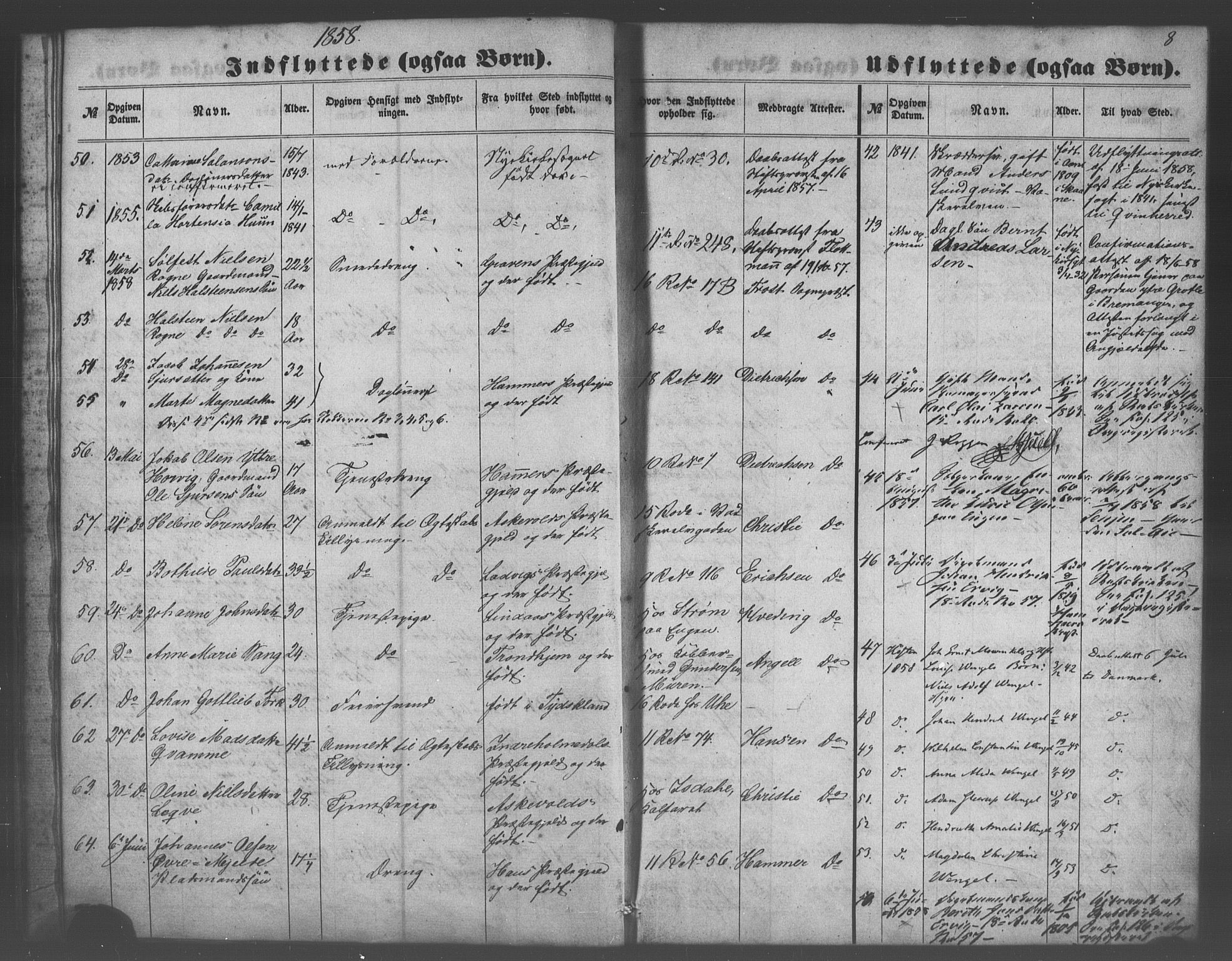 Domkirken sokneprestembete, SAB/A-74801/H/Haa/L0048: Parish register (official) no. F 3, 1858-1874, p. 8