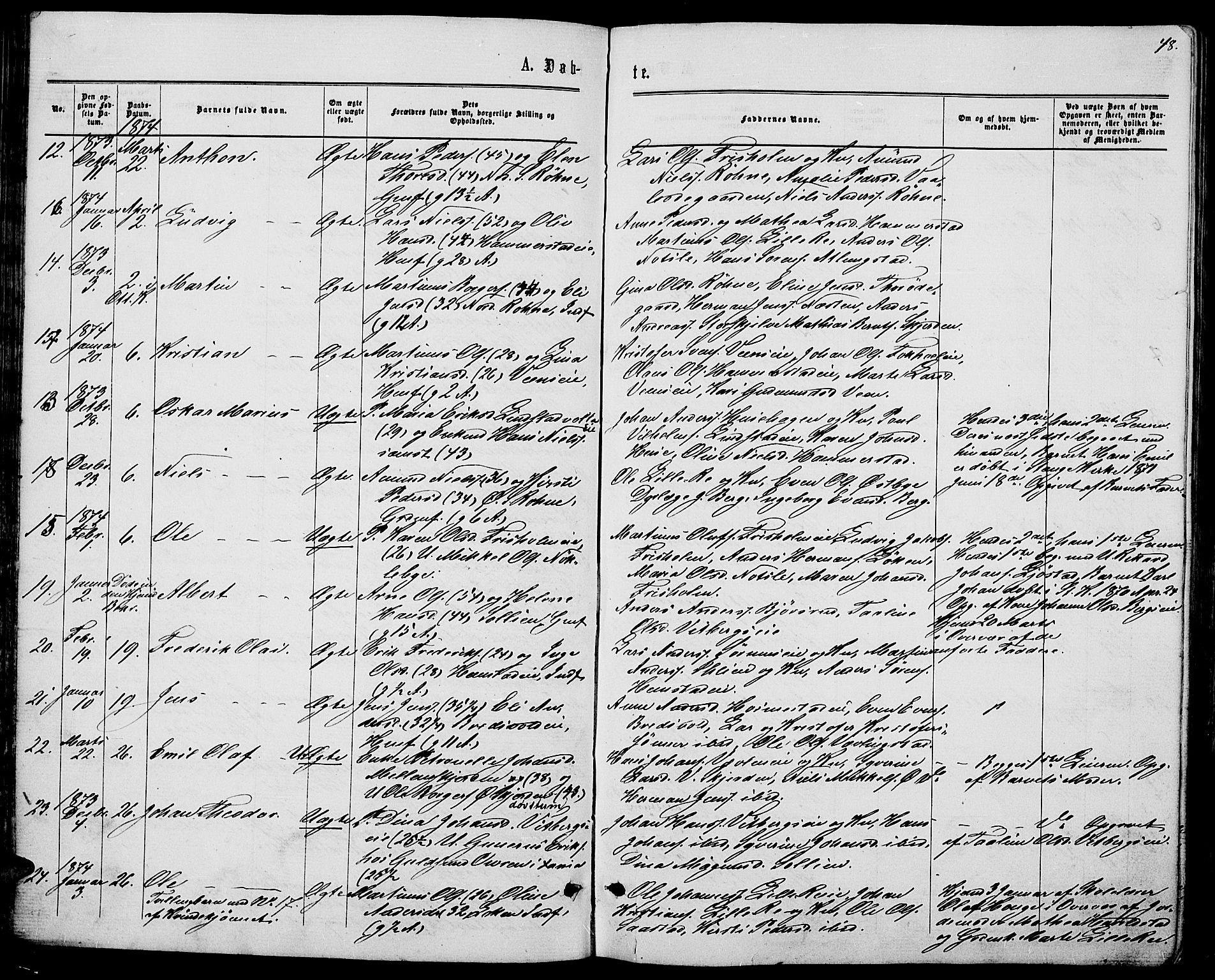 Stange prestekontor, AV/SAH-PREST-002/L/L0006: Parish register (copy) no. 6, 1864-1882, p. 48