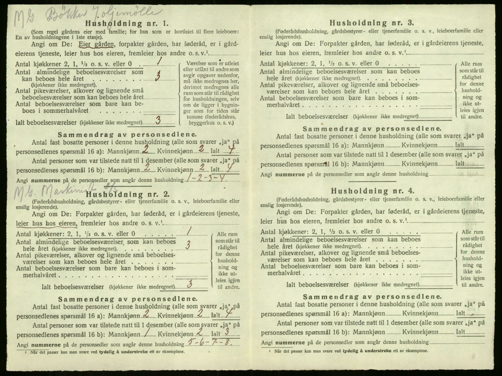 SAKO, 1920 census for Sandeherred, 1920, p. 3236