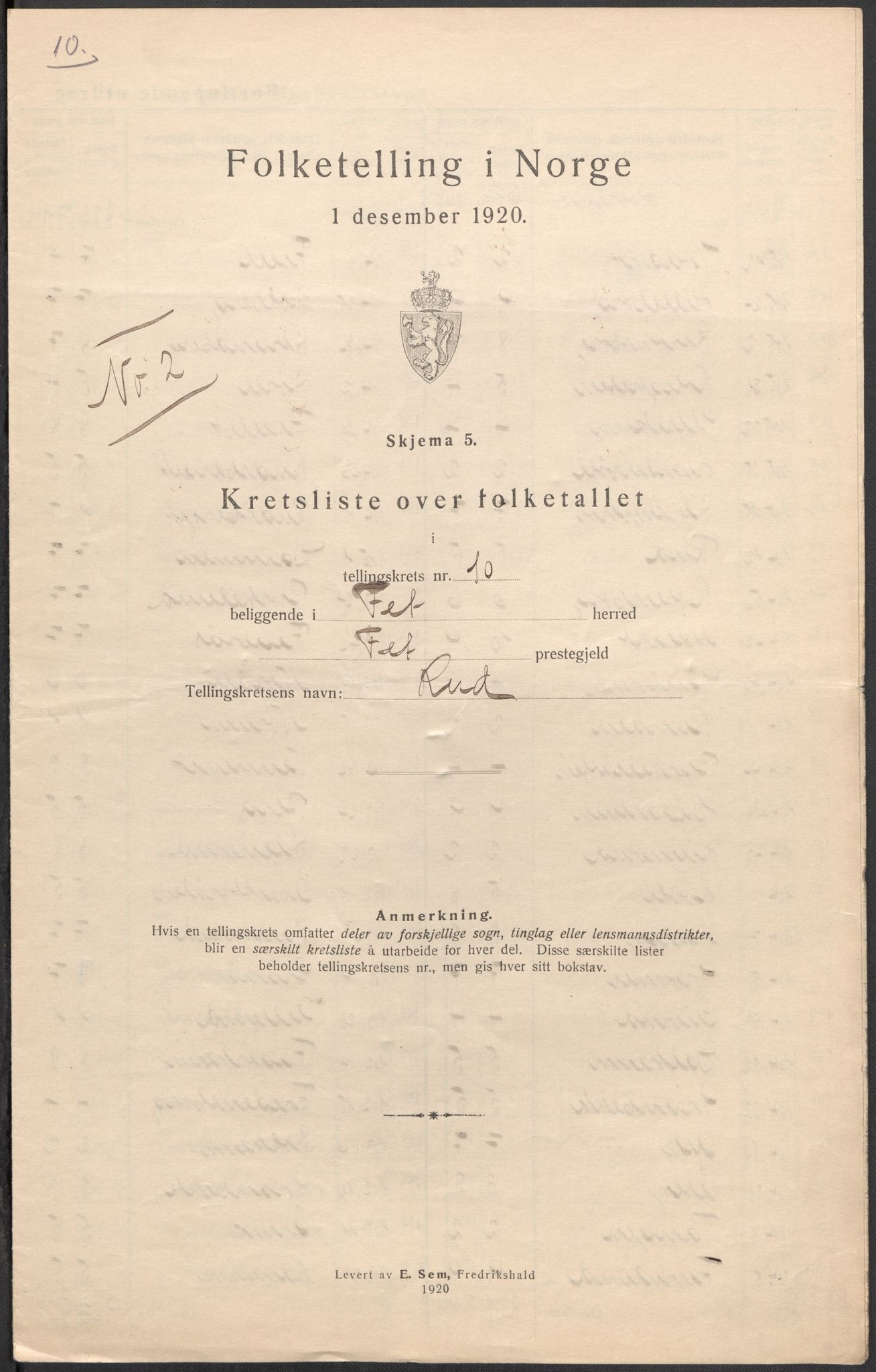 SAO, 1920 census for Fet, 1920, p. 38