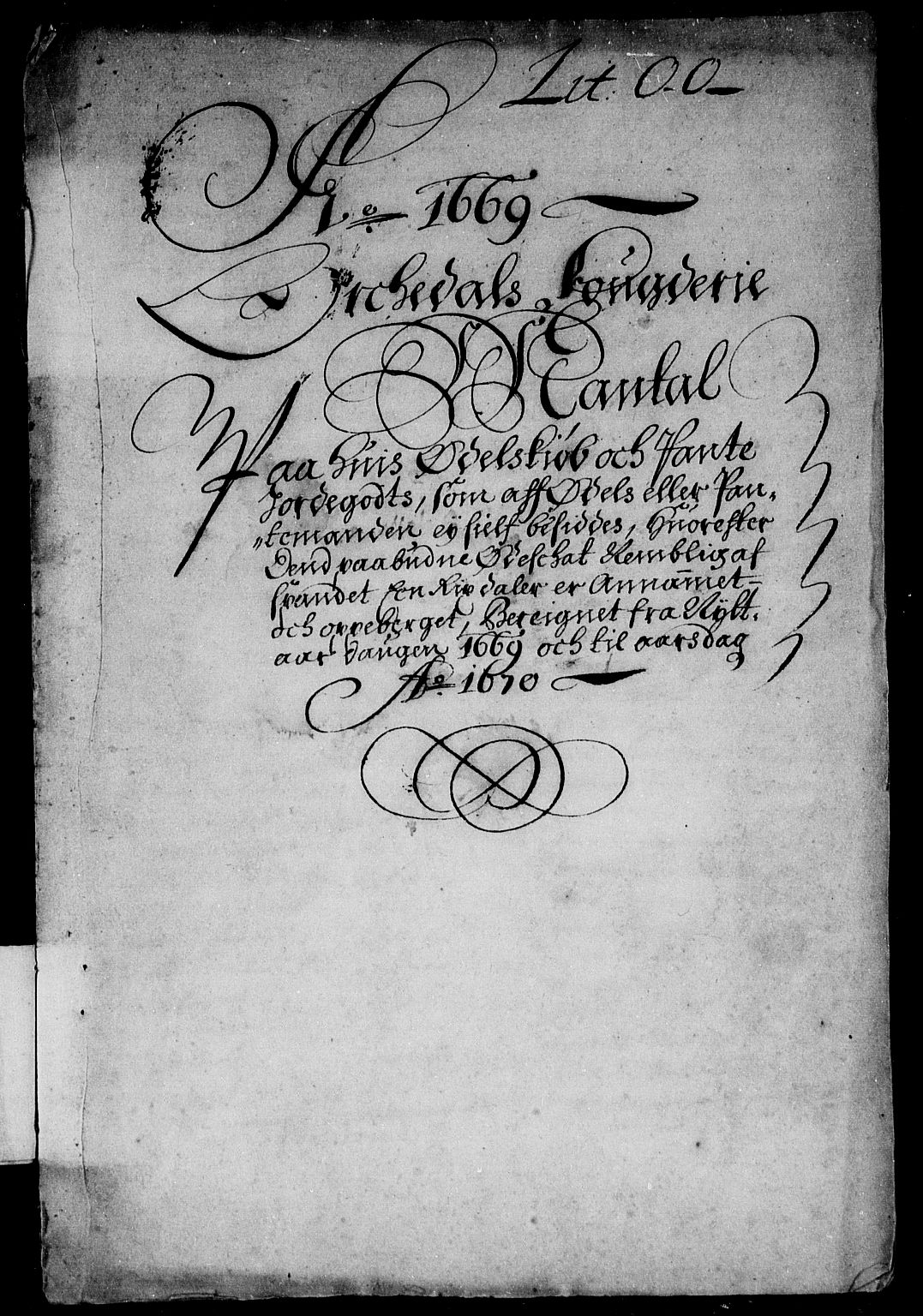 Rentekammeret inntil 1814, Reviderte regnskaper, Stiftamtstueregnskaper, Trondheim stiftamt og Nordland amt, AV/RA-EA-6044/R/Rd/L0027: Trondheim stiftamt, 1669