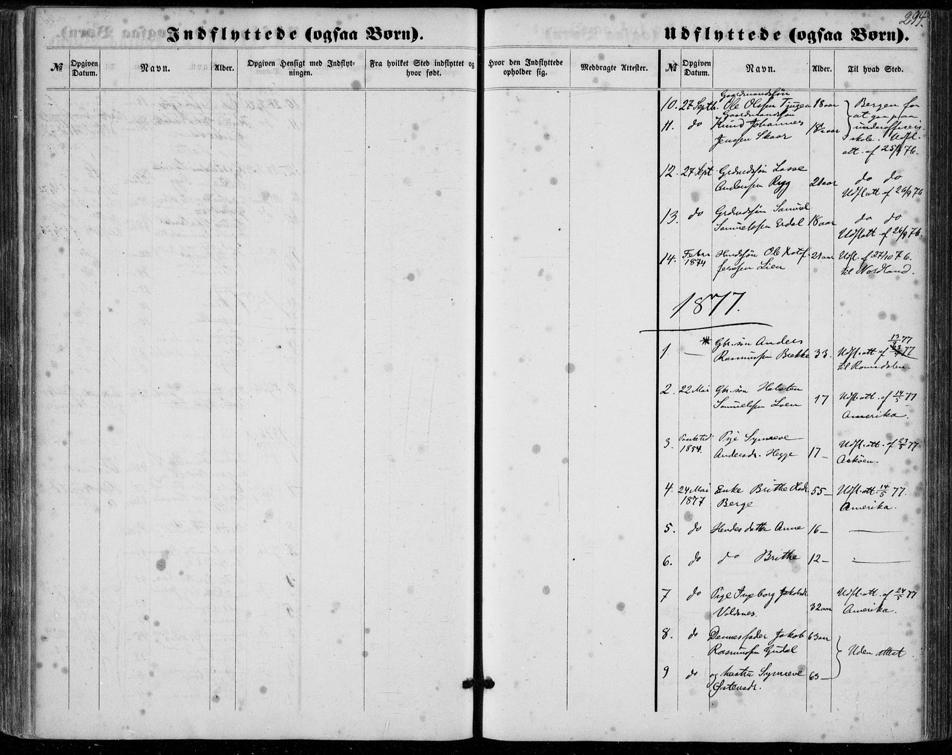 Stryn Sokneprestembete, SAB/A-82501: Parish register (official) no. A 3, 1862-1877, p. 294