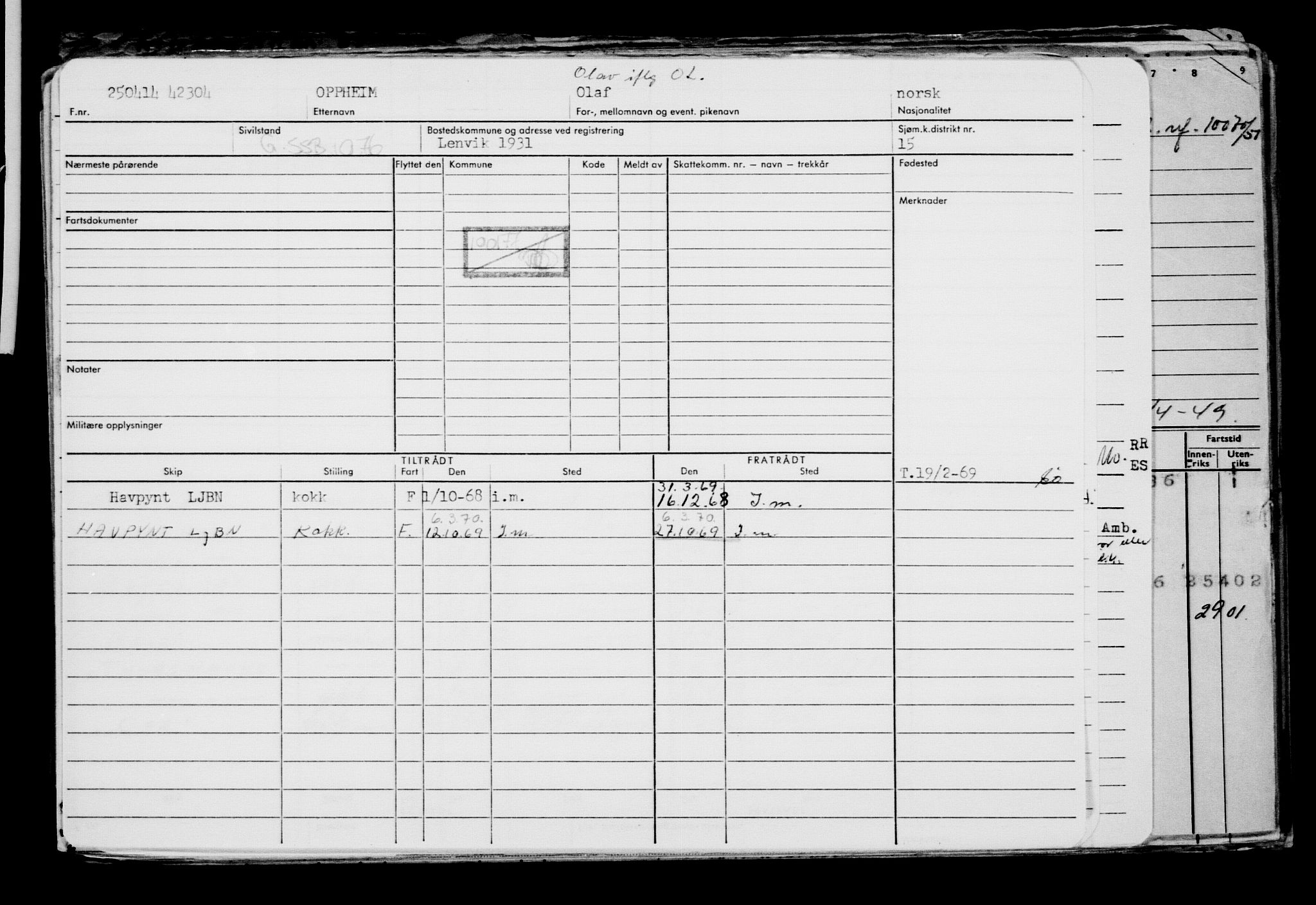 Direktoratet for sjømenn, AV/RA-S-3545/G/Gb/L0120: Hovedkort, 1914, p. 263