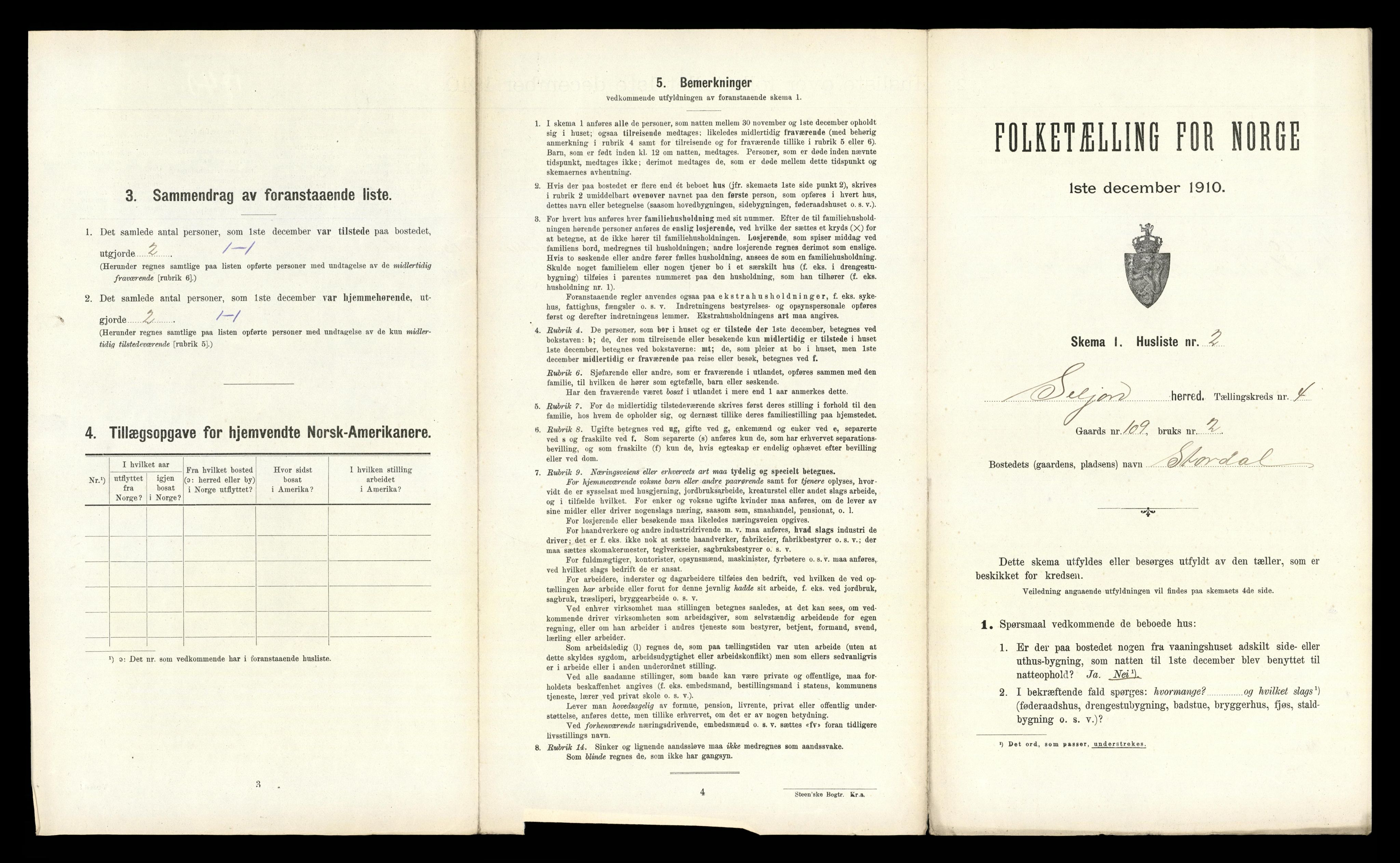 RA, 1910 census for Seljord, 1910, p. 307