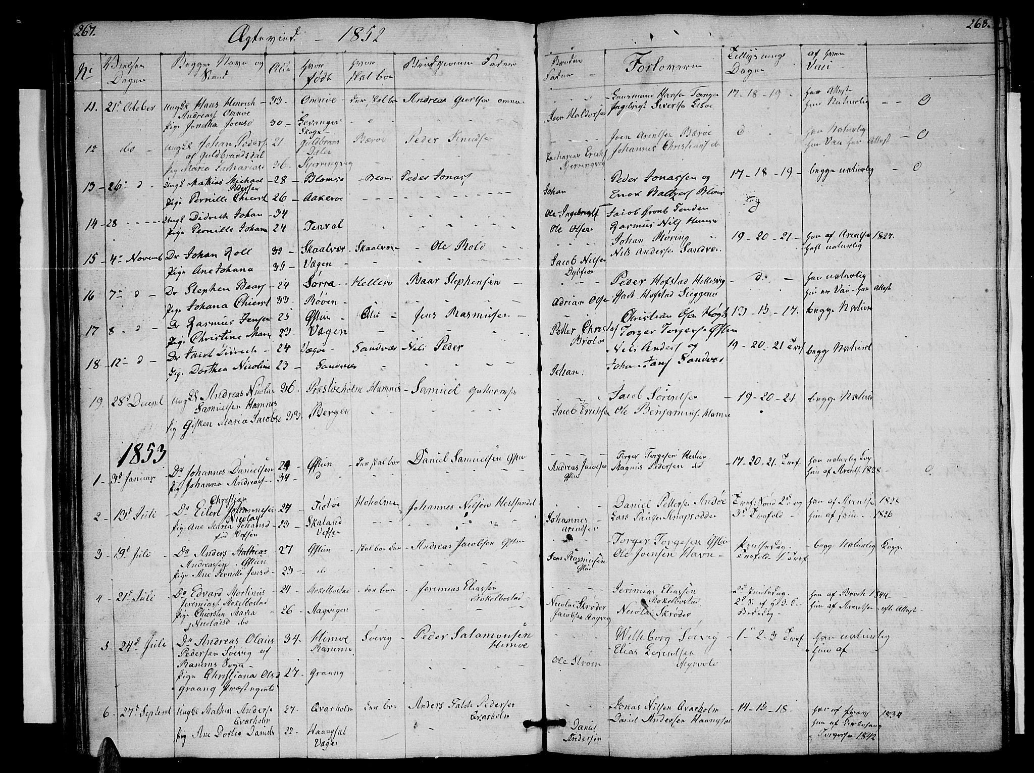 Ministerialprotokoller, klokkerbøker og fødselsregistre - Nordland, AV/SAT-A-1459/830/L0460: Parish register (copy) no. 830C02, 1843-1865, p. 267-268