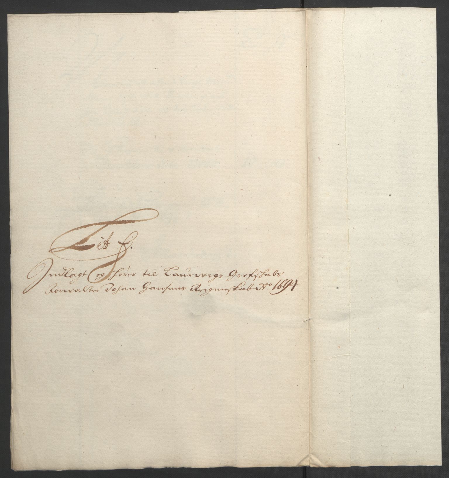 Rentekammeret inntil 1814, Reviderte regnskaper, Fogderegnskap, AV/RA-EA-4092/R33/L1974: Fogderegnskap Larvik grevskap, 1693-1695, p. 173