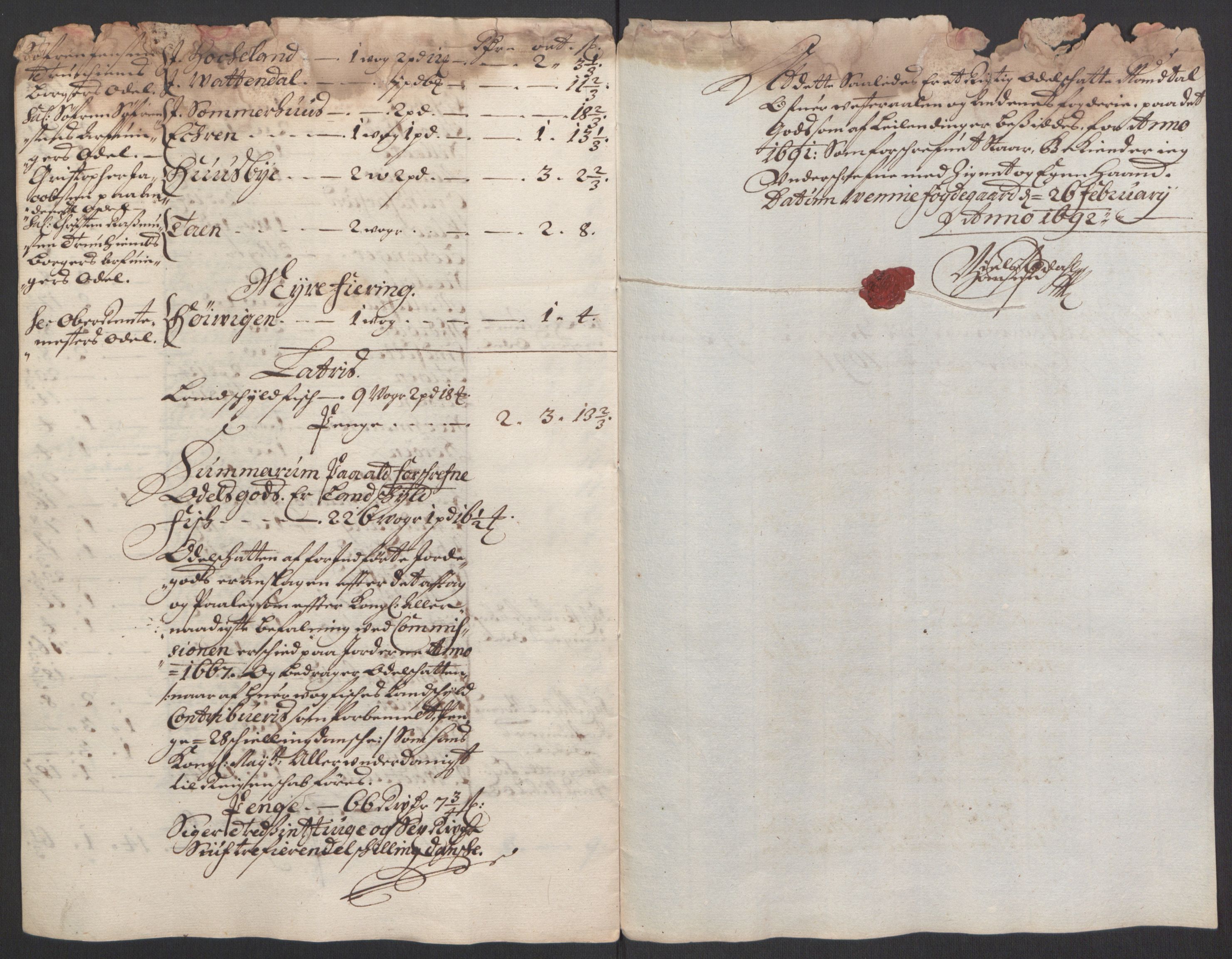 Rentekammeret inntil 1814, Reviderte regnskaper, Fogderegnskap, RA/EA-4092/R67/L4676: Fogderegnskap Vesterålen, Andenes og Lofoten, 1691-1693, p. 20