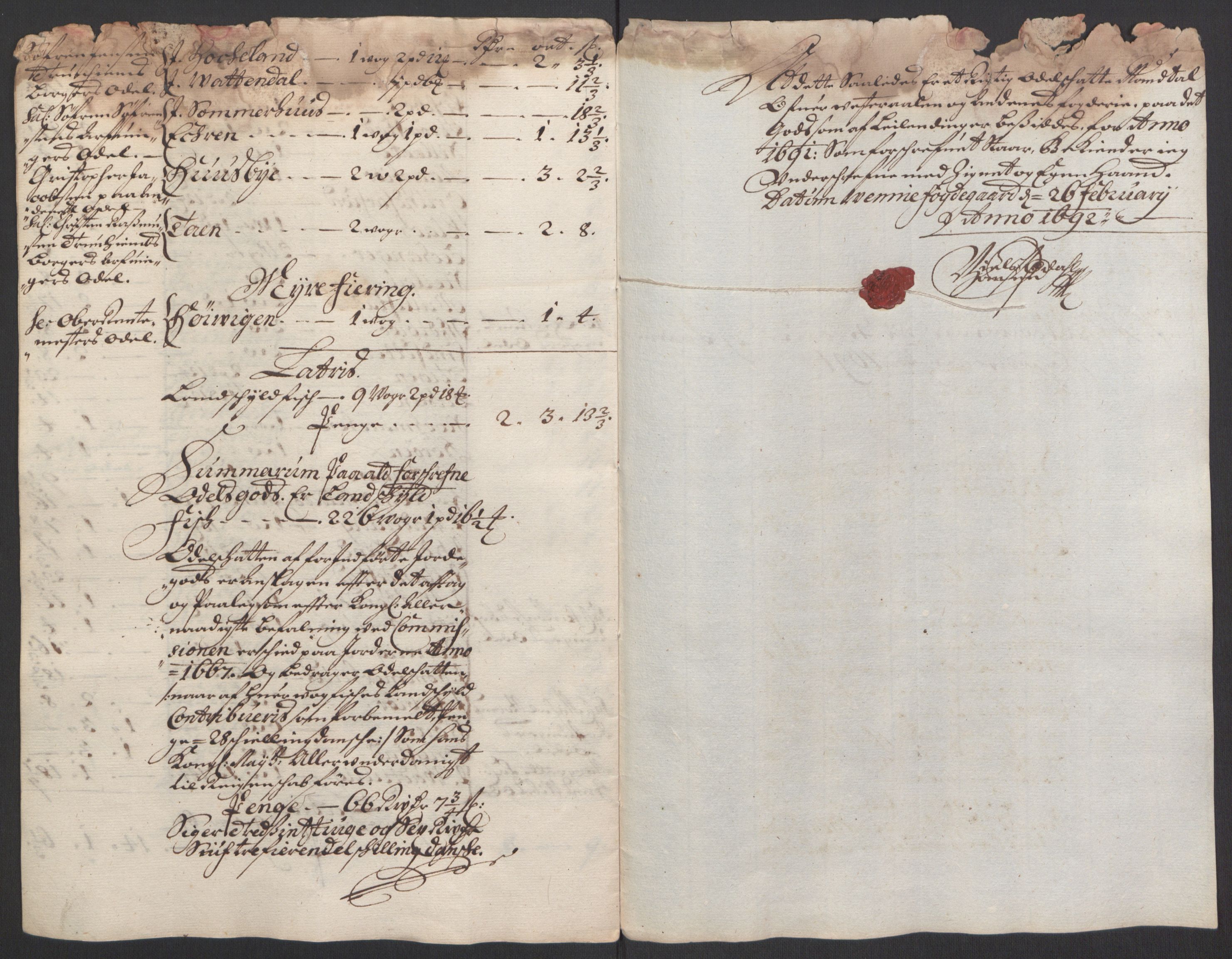 Rentekammeret inntil 1814, Reviderte regnskaper, Fogderegnskap, AV/RA-EA-4092/R67/L4676: Fogderegnskap Vesterålen, Andenes og Lofoten, 1691-1693, p. 20