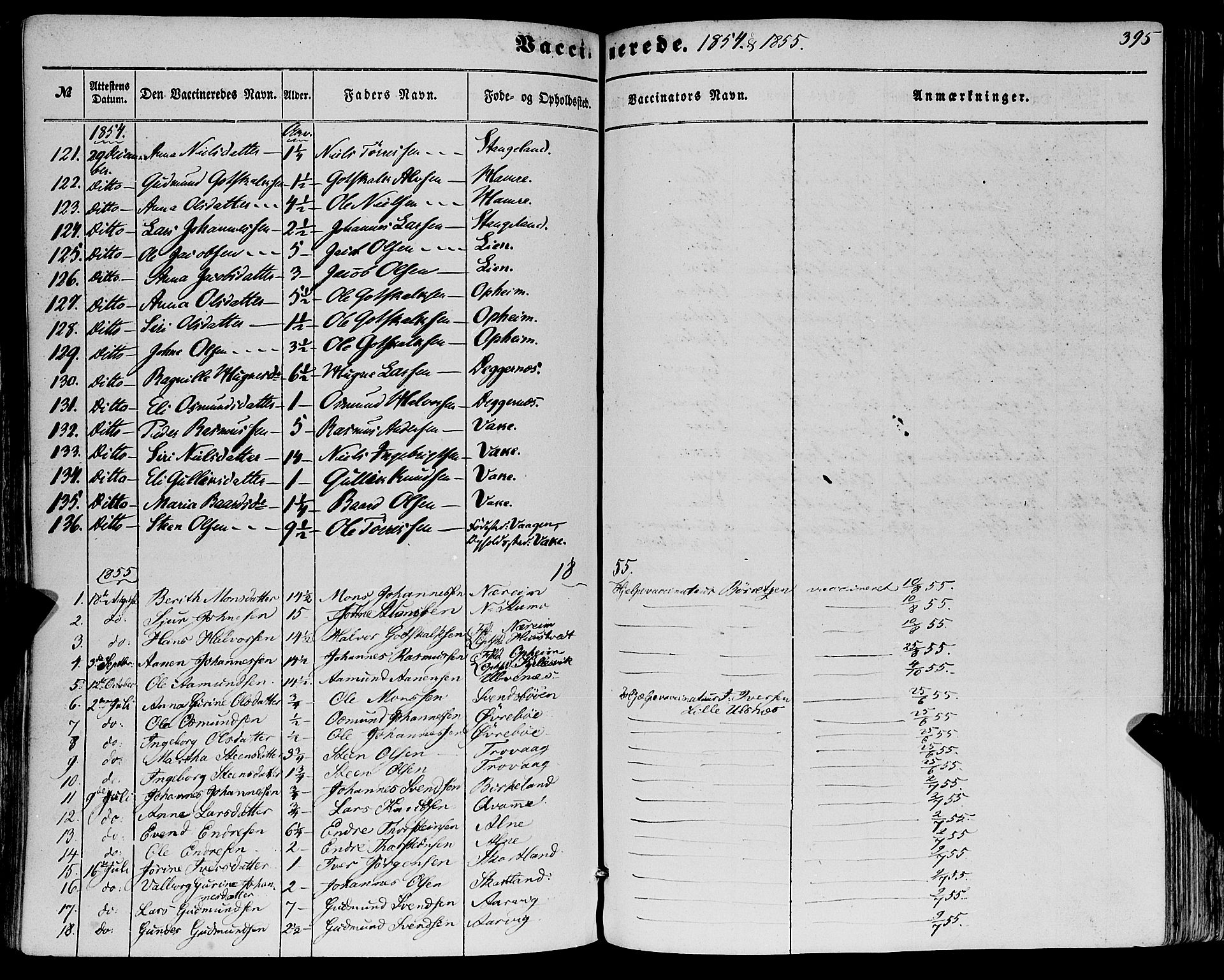 Fjelberg sokneprestembete, SAB/A-75201/H/Haa: Parish register (official) no. A 7, 1851-1867, p. 395