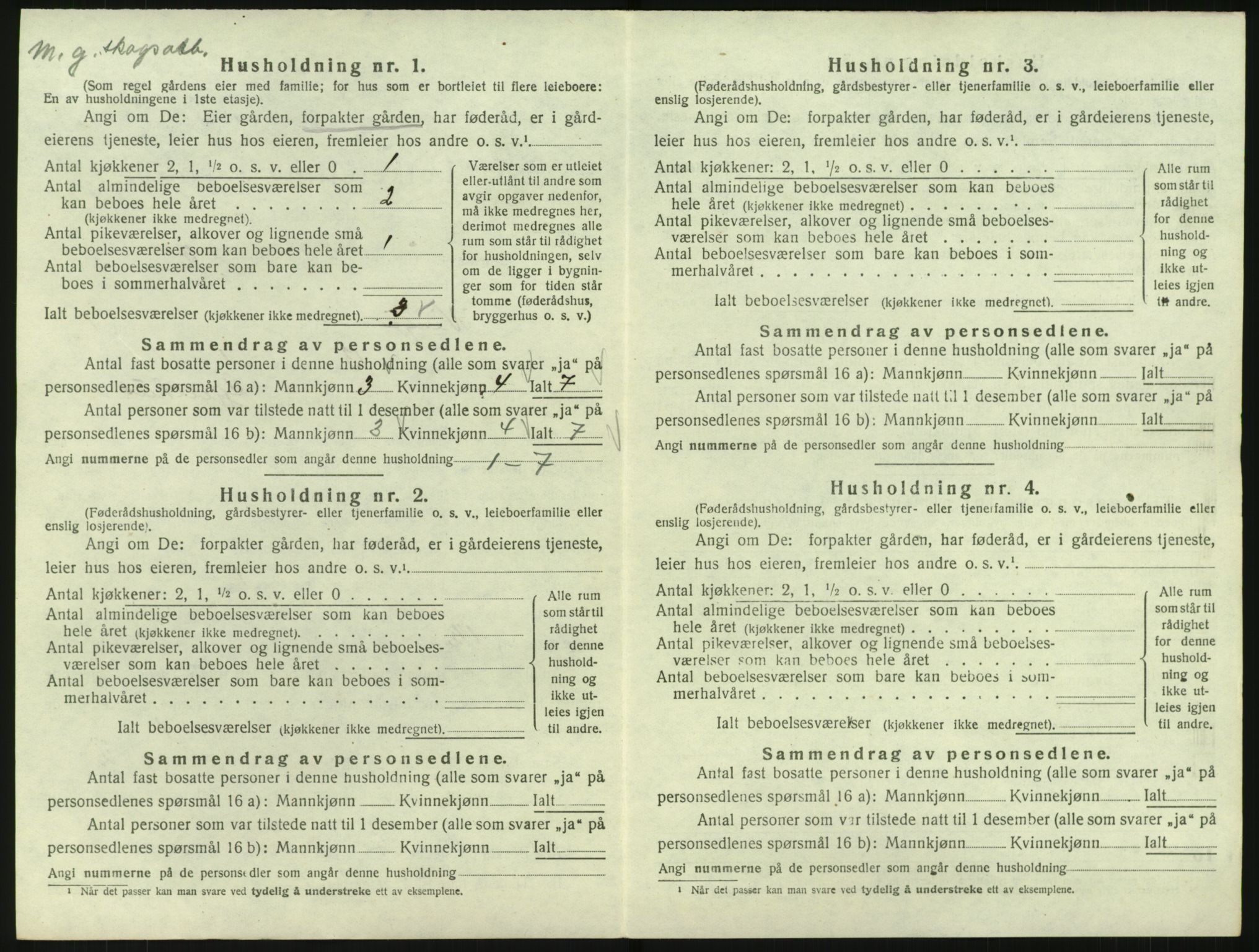 SAKO, 1920 census for Vinje, 1920, p. 58