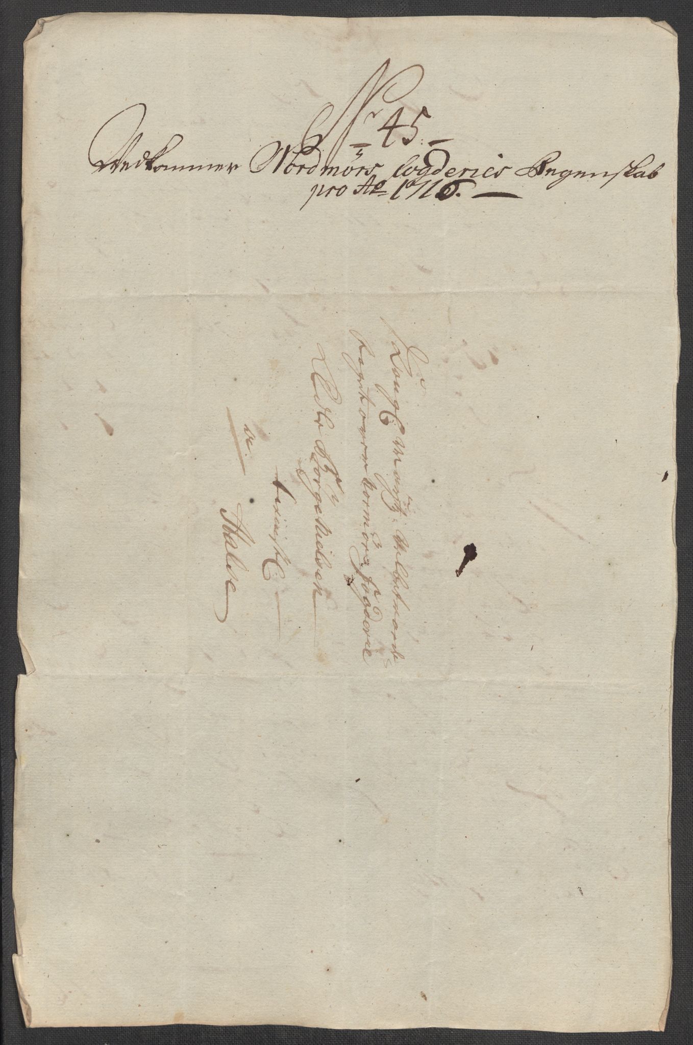 Rentekammeret inntil 1814, Reviderte regnskaper, Fogderegnskap, AV/RA-EA-4092/R56/L3749: Fogderegnskap Nordmøre, 1716, p. 225