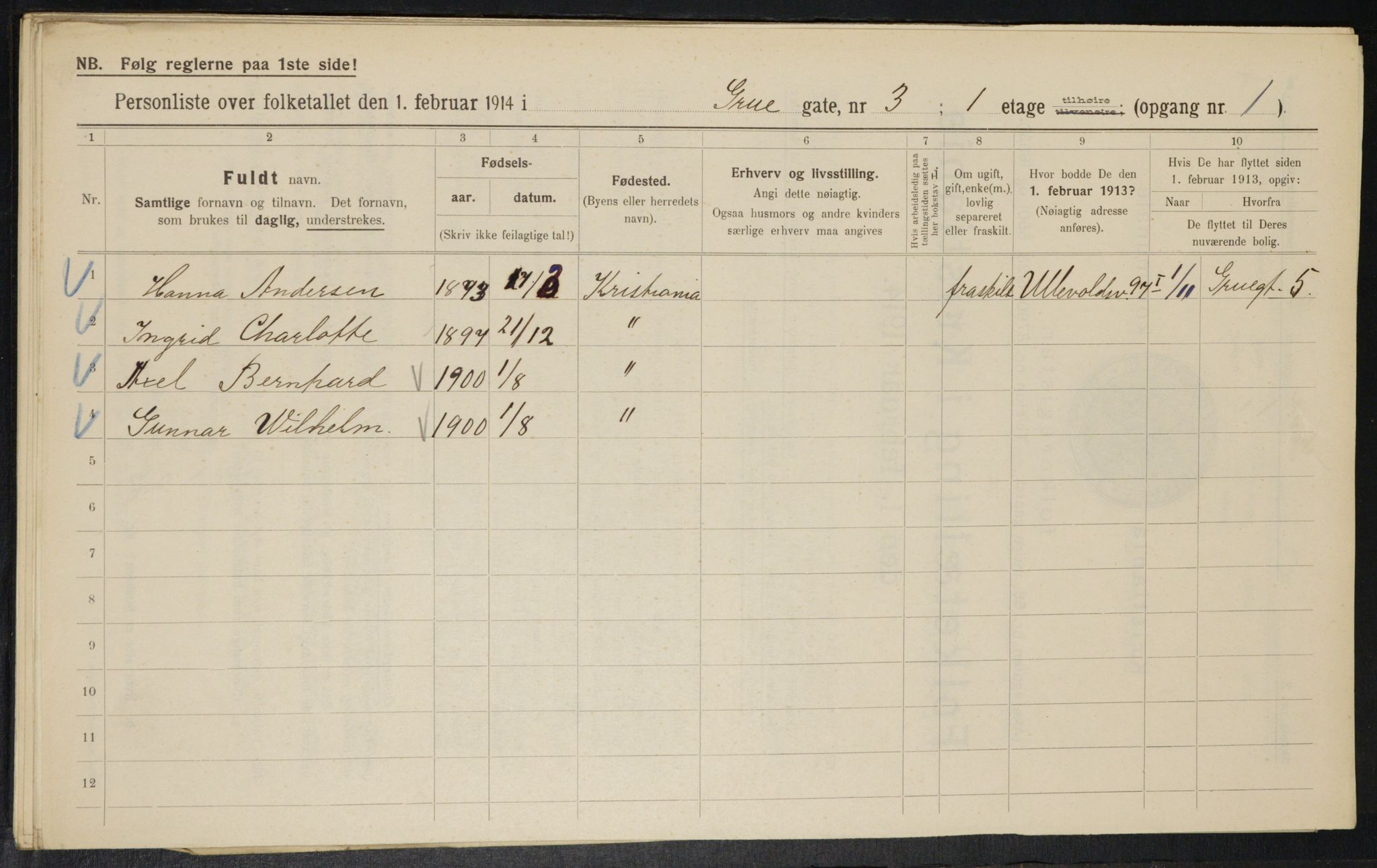 OBA, Municipal Census 1914 for Kristiania, 1914, p. 30363