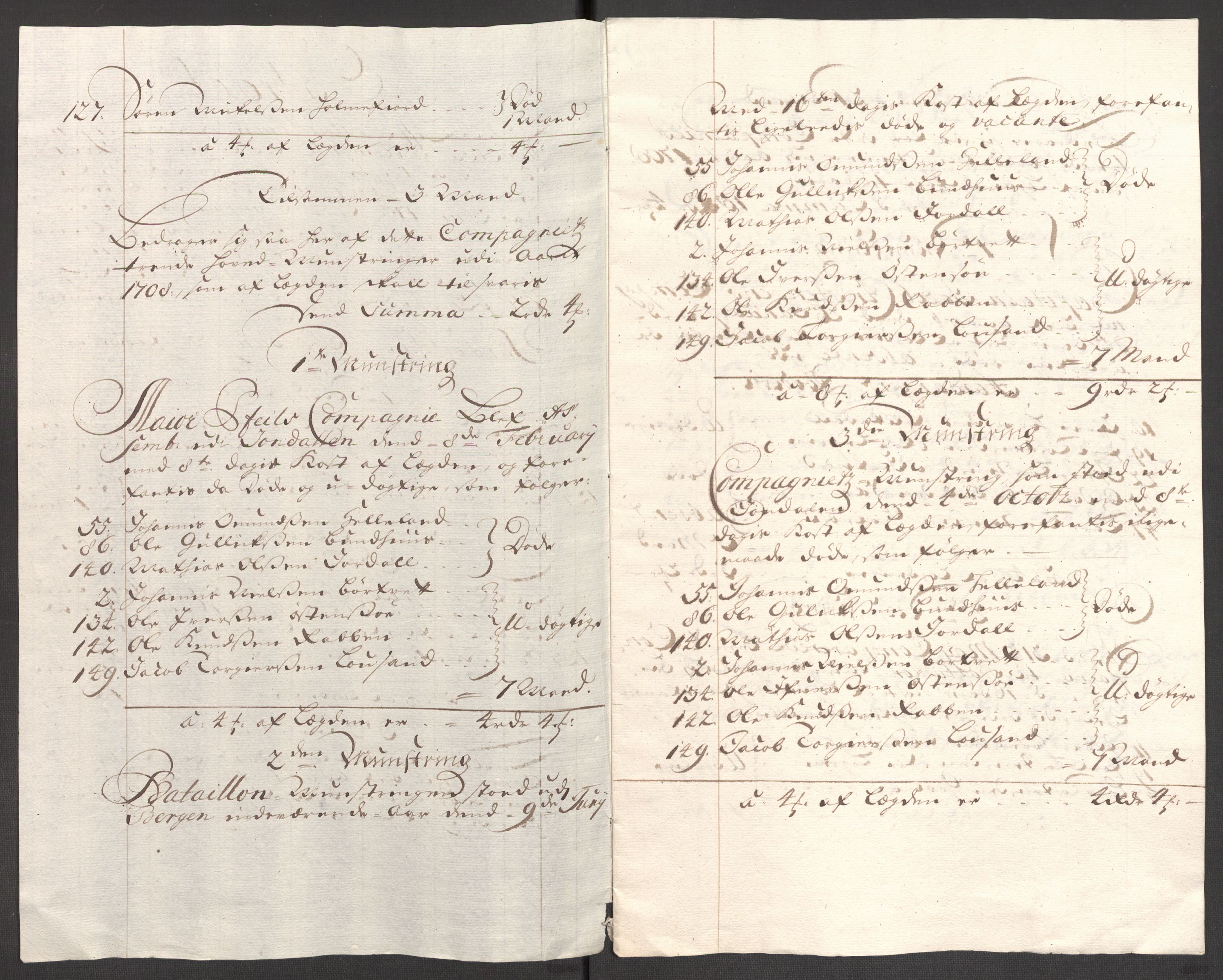 Rentekammeret inntil 1814, Reviderte regnskaper, Fogderegnskap, AV/RA-EA-4092/R48/L2985: Fogderegnskap Sunnhordland og Hardanger, 1708, p. 176