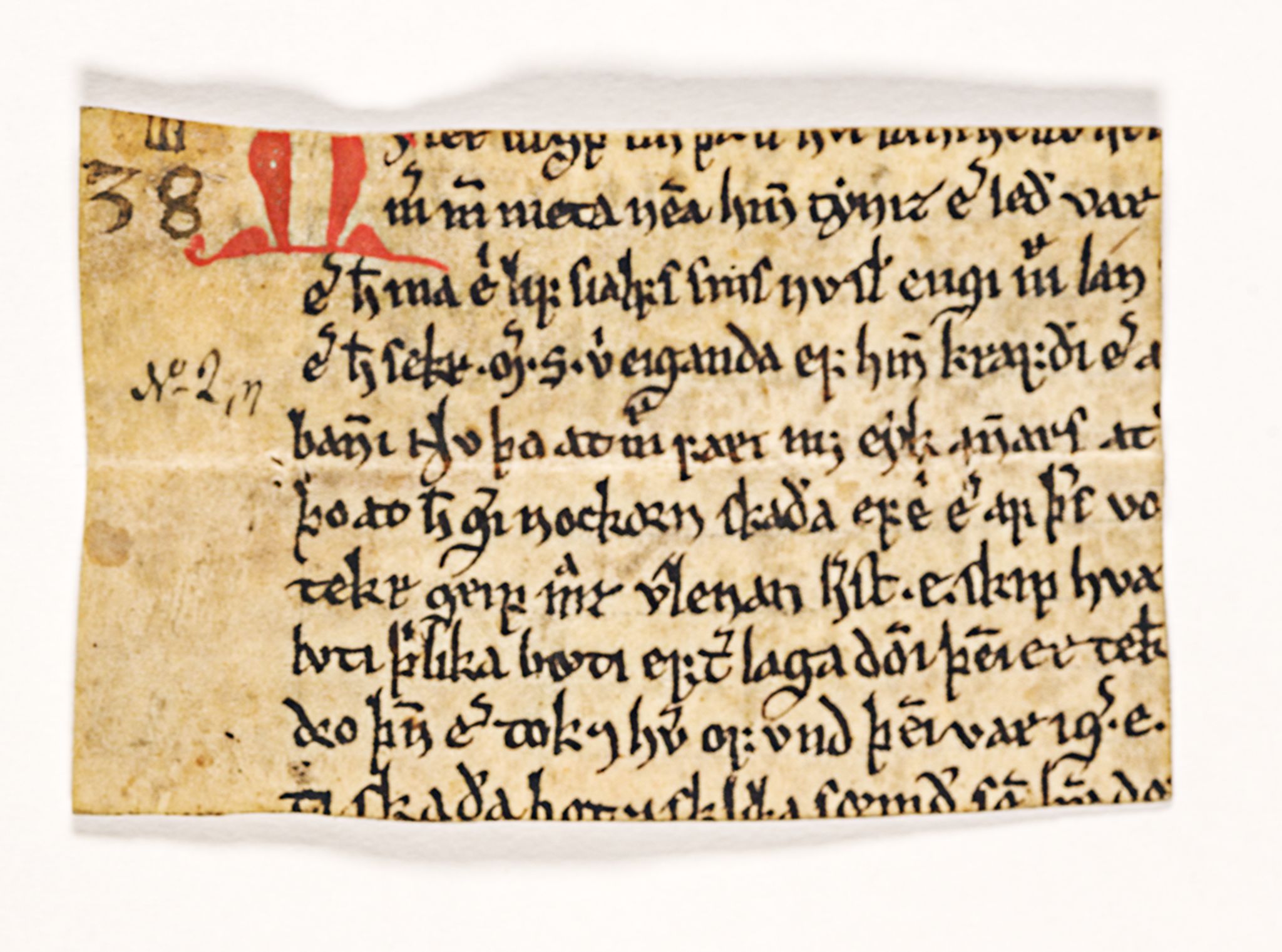 Riksarkivets diplomsamling, RA/EA-5965/F26/L0002: Norrøne membranfragmenter bestand 2-9 (10), 1100-1536, p. 284