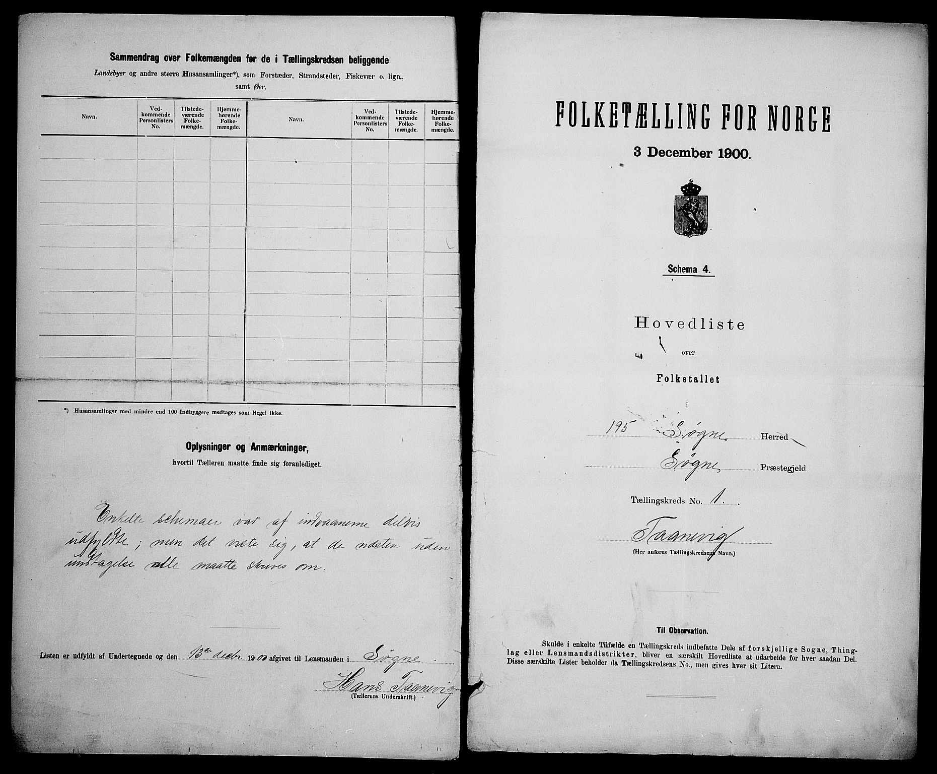 SAK, 1900 census for Søgne, 1900, p. 25