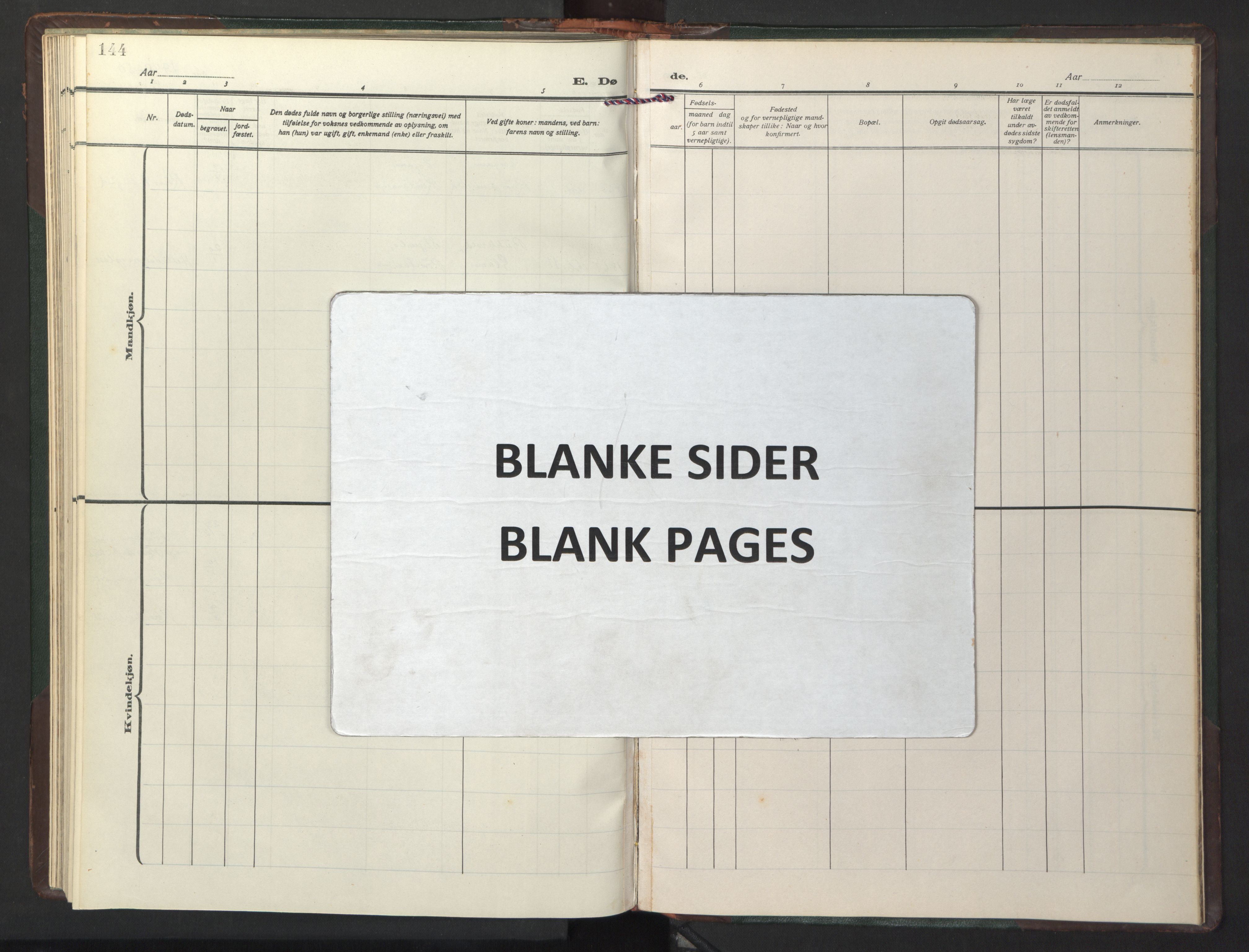 Ministerialprotokoller, klokkerbøker og fødselsregistre - Sør-Trøndelag, AV/SAT-A-1456/681/L0944: Parish register (copy) no. 681C08, 1926-1954, p. 144