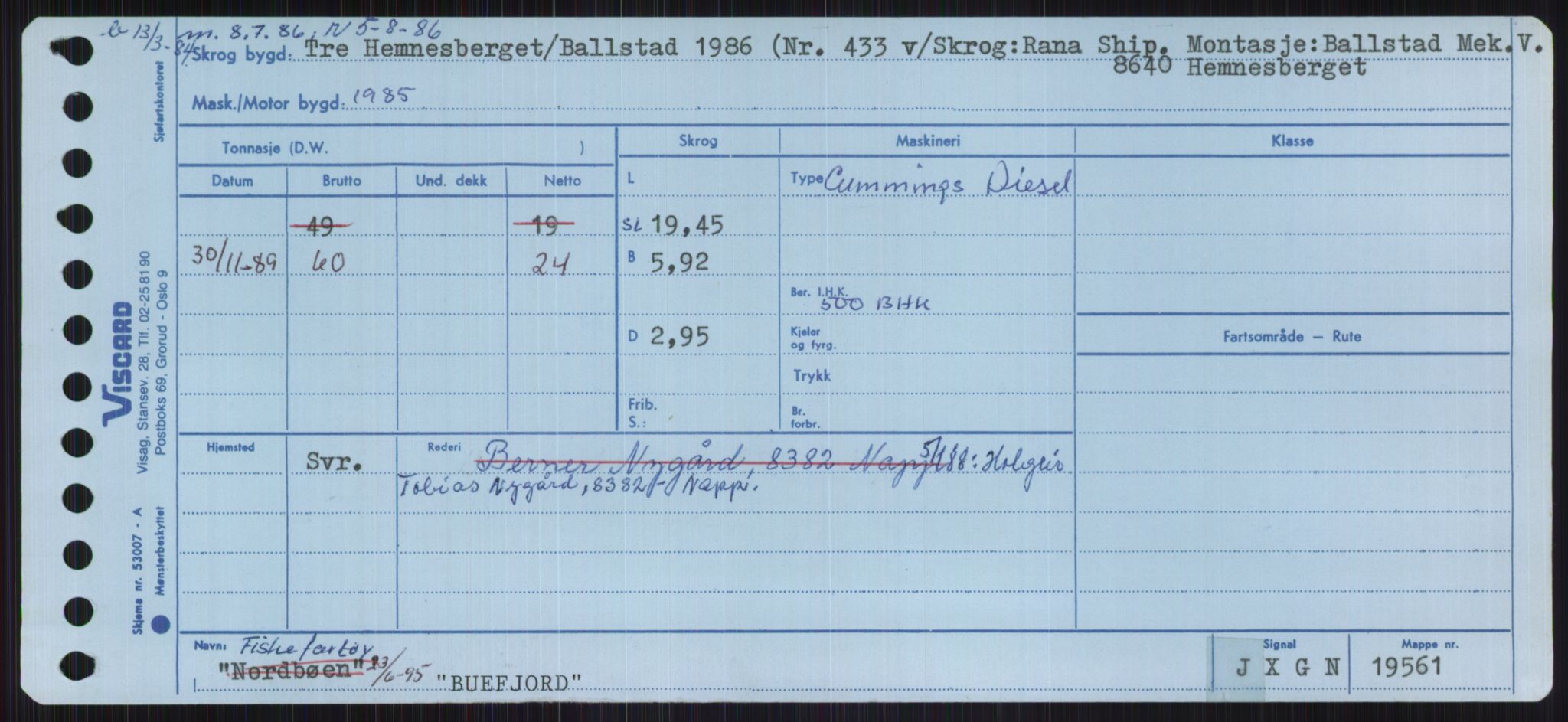 Sjøfartsdirektoratet med forløpere, Skipsmålingen, AV/RA-S-1627/H/Ha/L0001/0002: Fartøy, A-Eig / Fartøy Bjør-Eig, p. 389