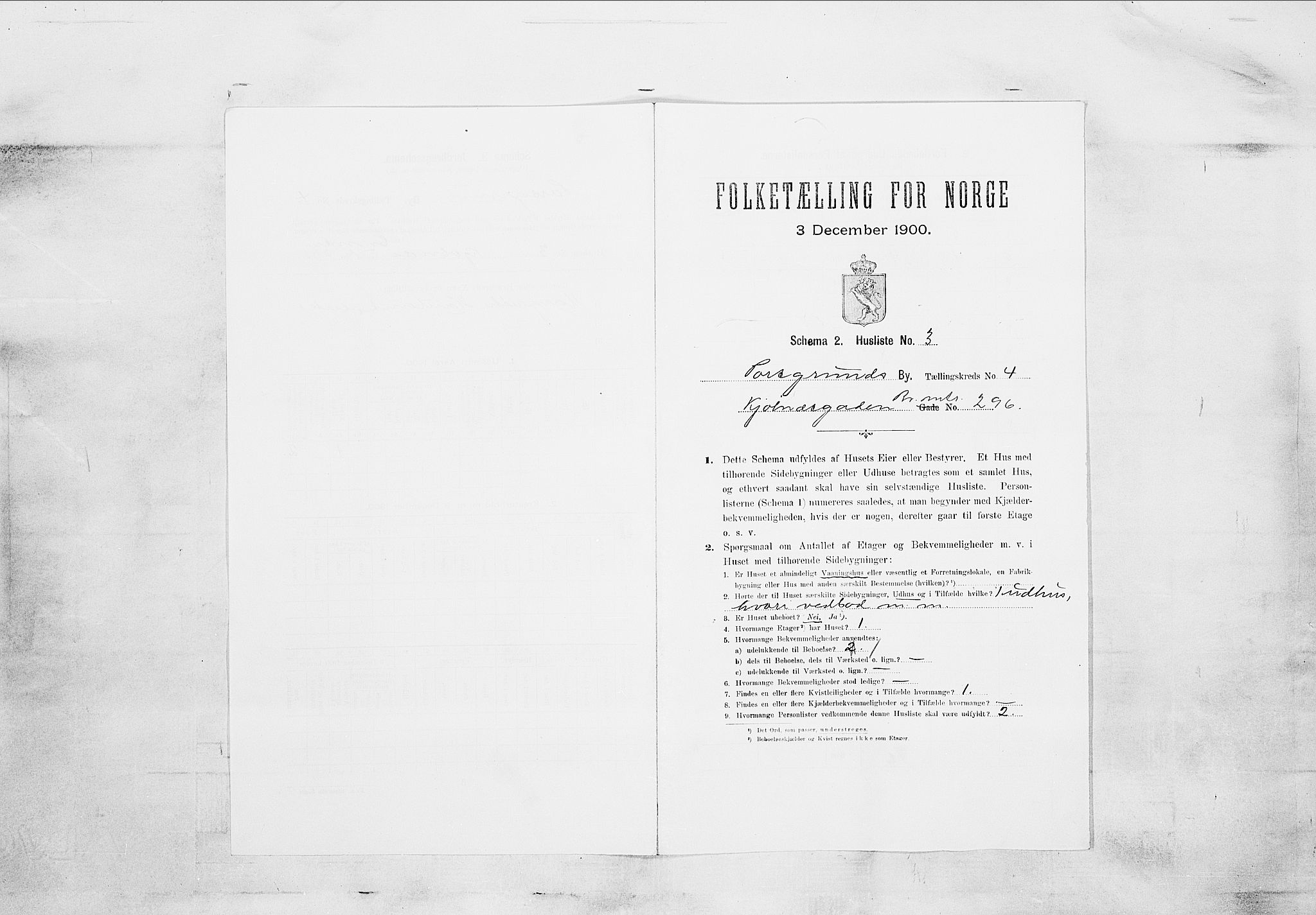 SAKO, 1900 census for Porsgrunn, 1900, p. 544