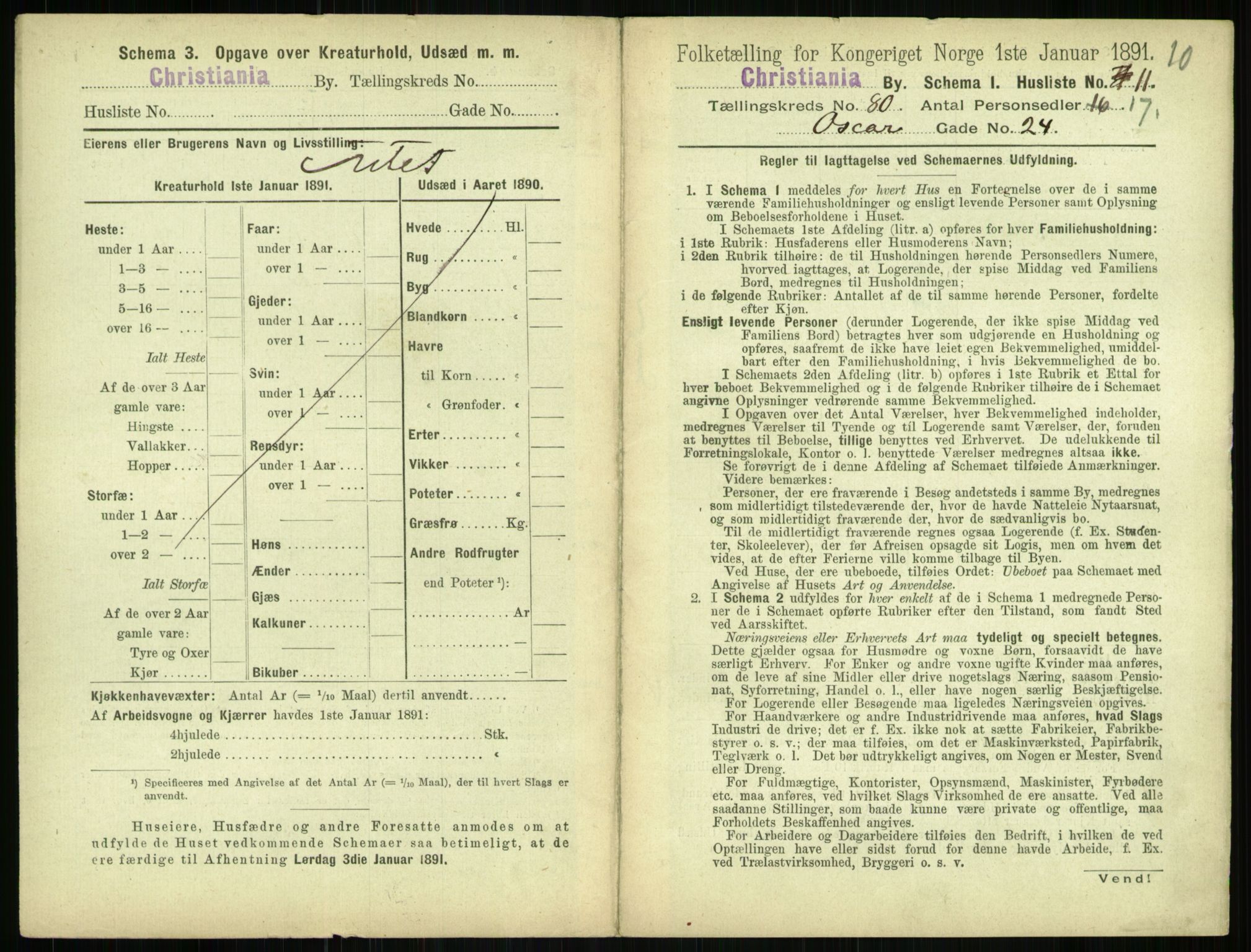 RA, 1891 census for 0301 Kristiania, 1891, p. 41267